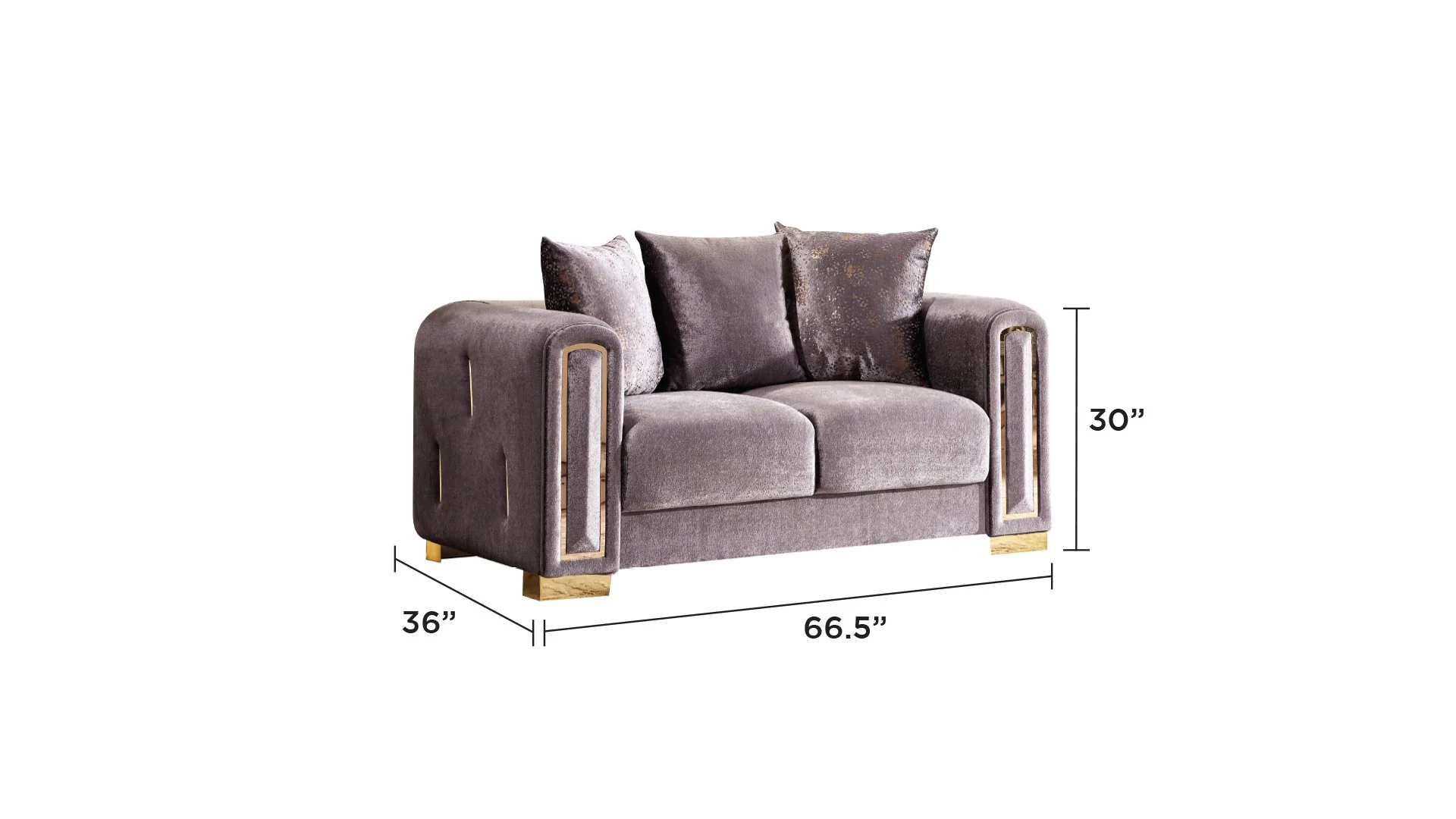 Impreza Loveseat Silver - Image 4