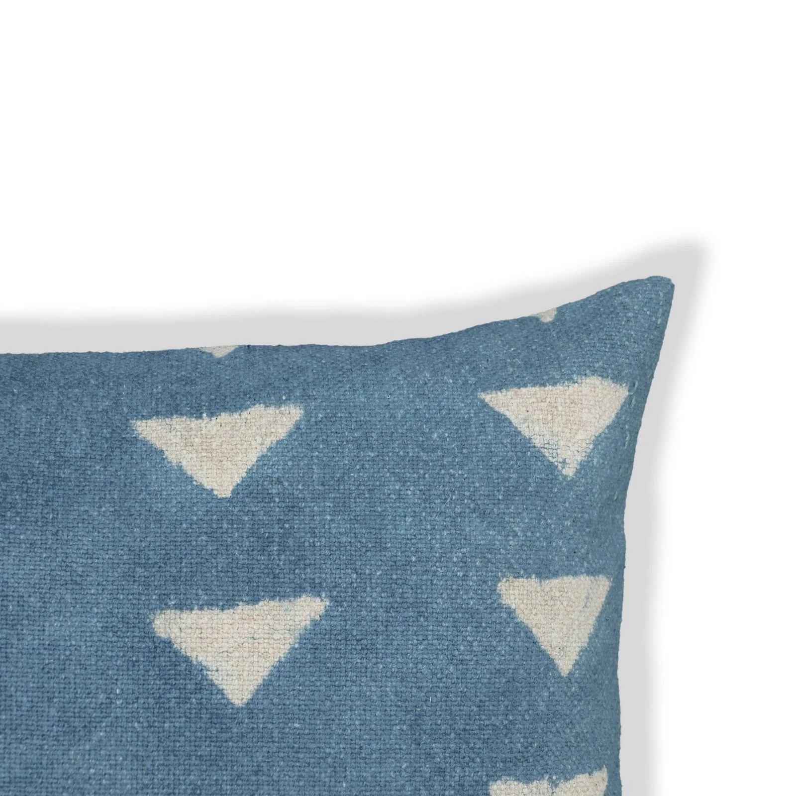 Indigo Triangles Cotton 20 inch Square Accent Pillow - Image 10