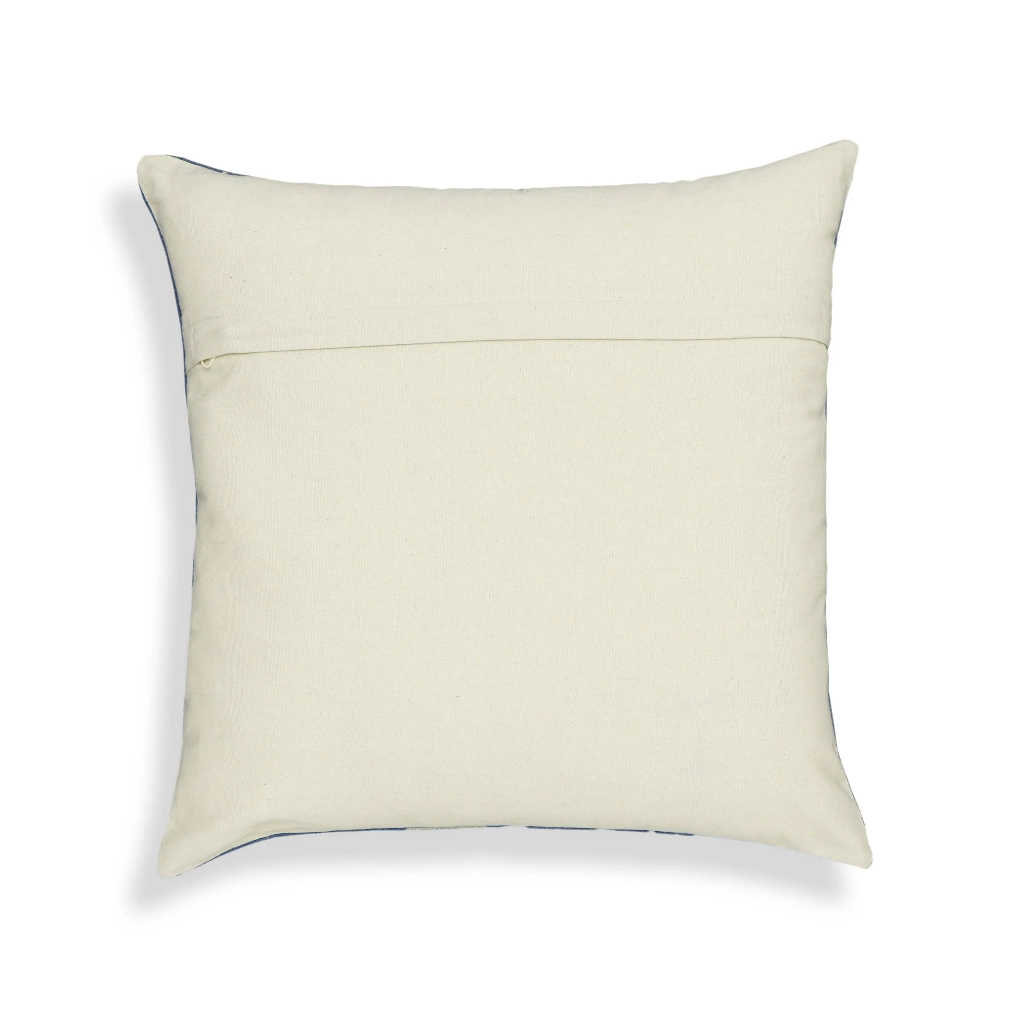 Indigo Triangles Cotton 20 inch Square Accent Pillow - Image 7