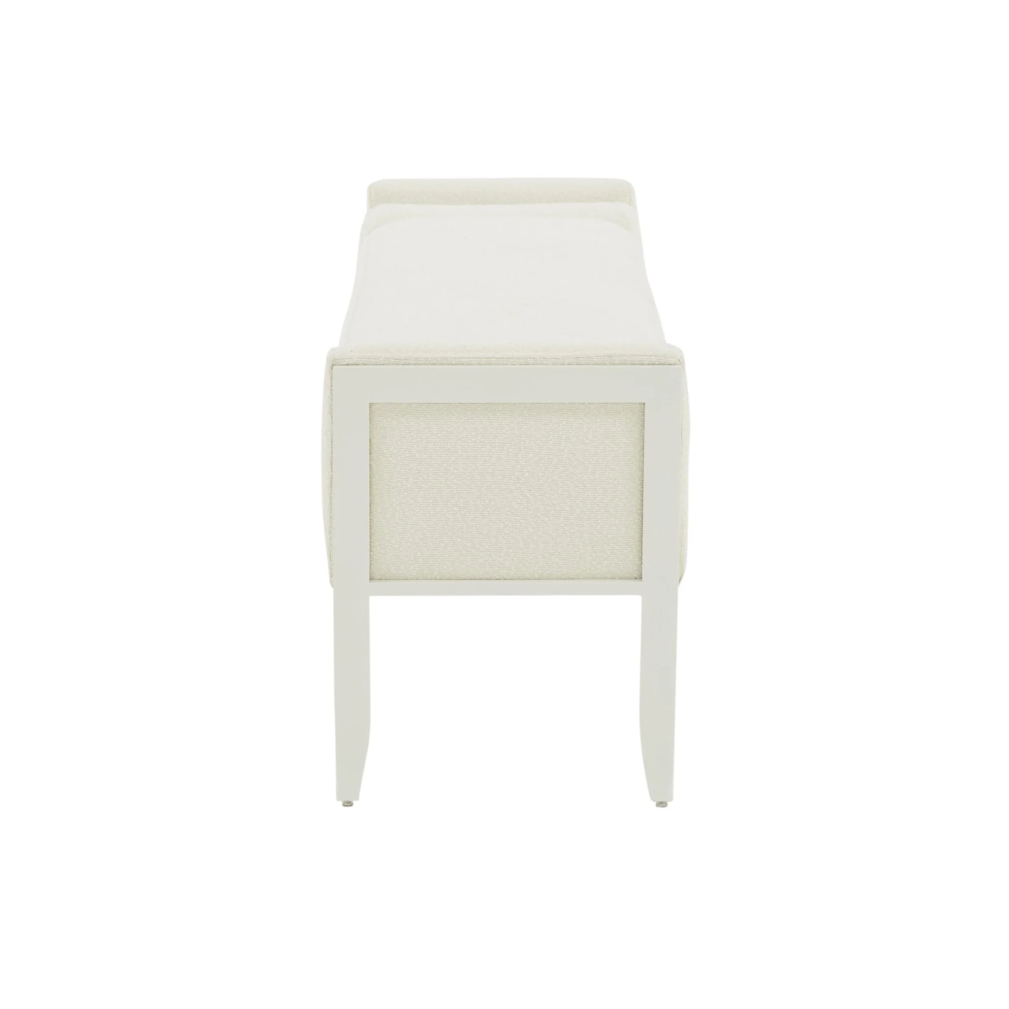 Ines Cream Boucle Bench - Image 4