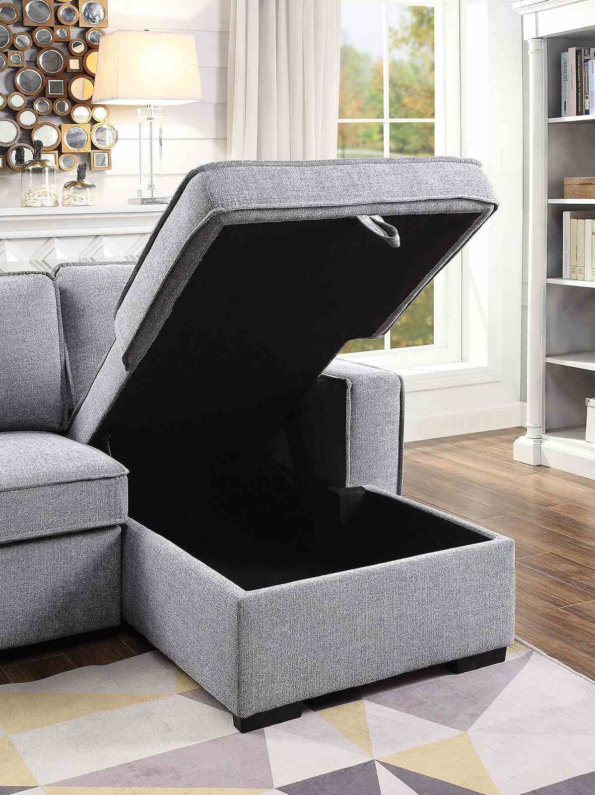 Ines Sectional, Gray - Image 3