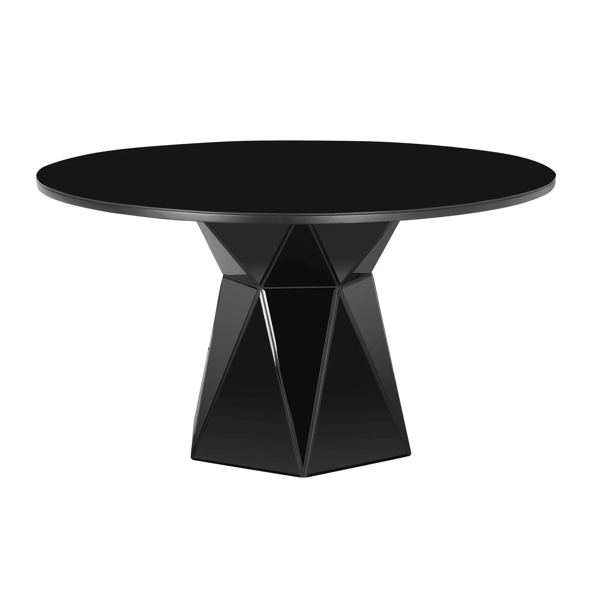 Iris Black Glass Dining Table - Image 3