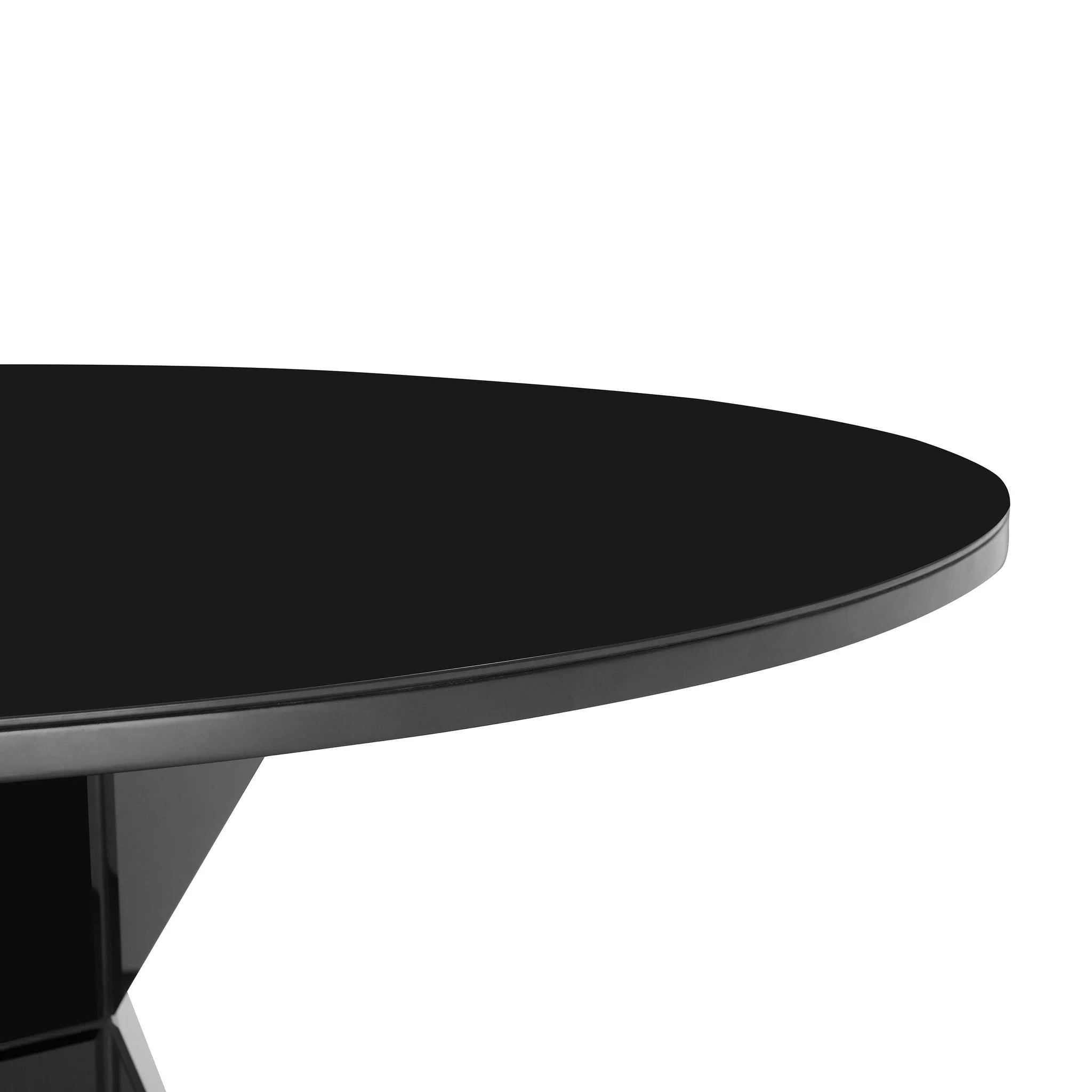 Iris Black Glass Dining Table - Image 4