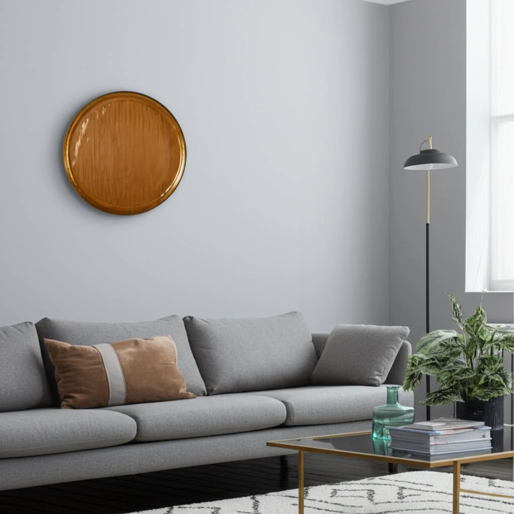 Iron,15",circle Wall Deco,oak - Image 9