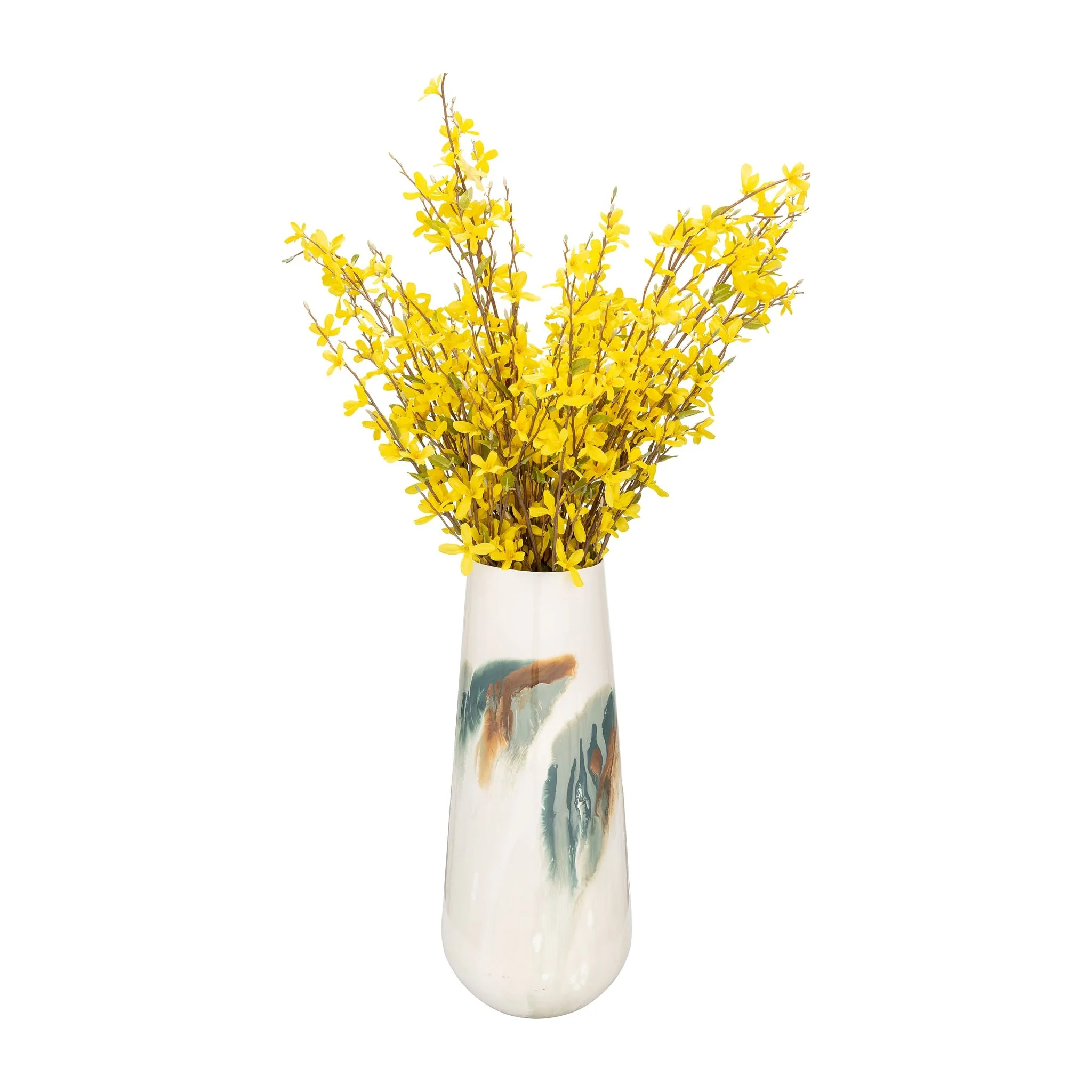 Iron,17"h,colored Stained Vase,white - Image 2