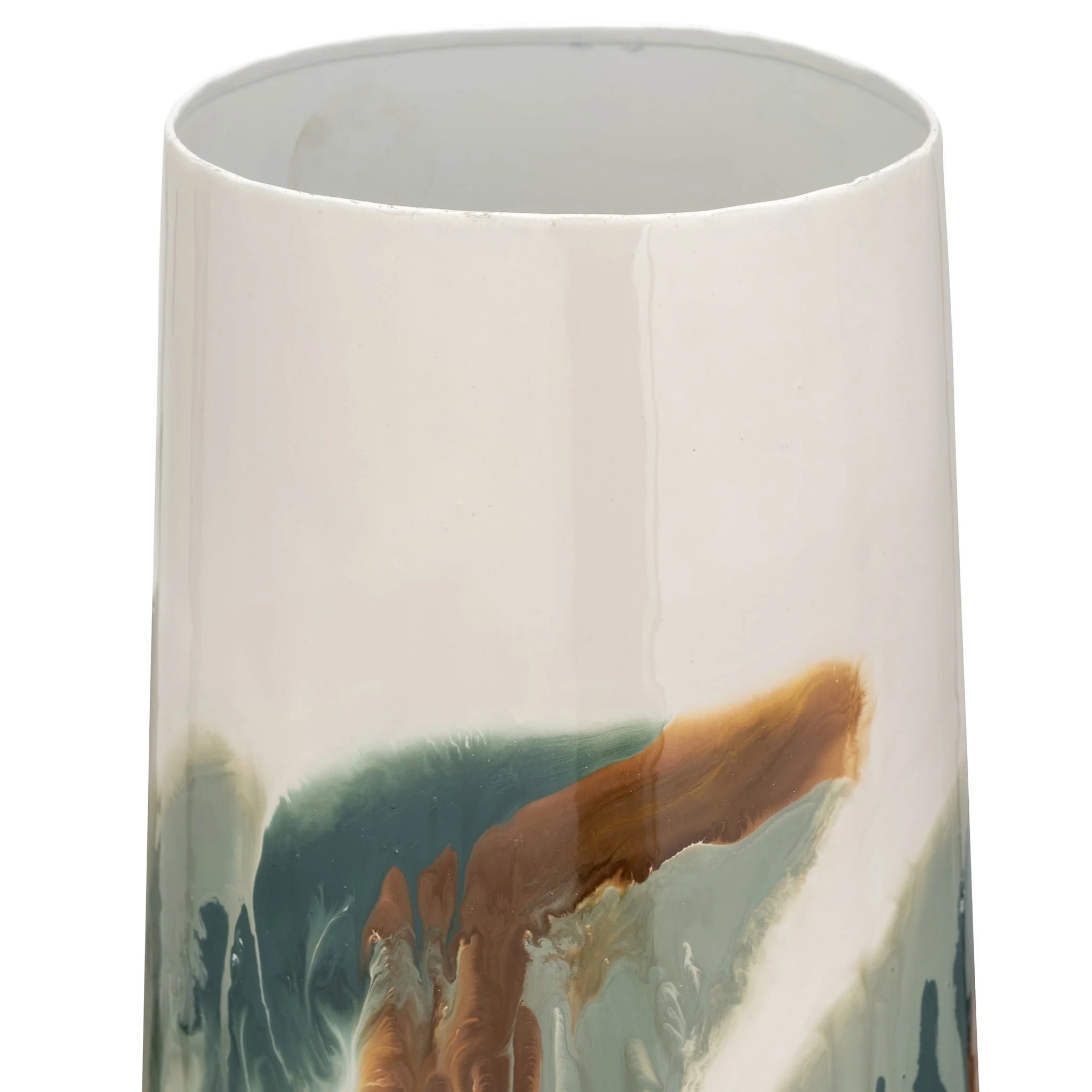 Iron,17"h,colored Stained Vase,white - Image 3