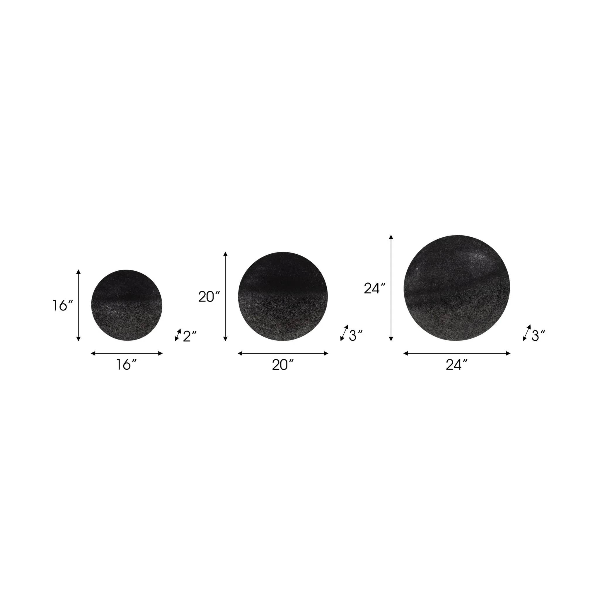 Iron,s/3 16/20/24",circle Wall Art,black - Image 8