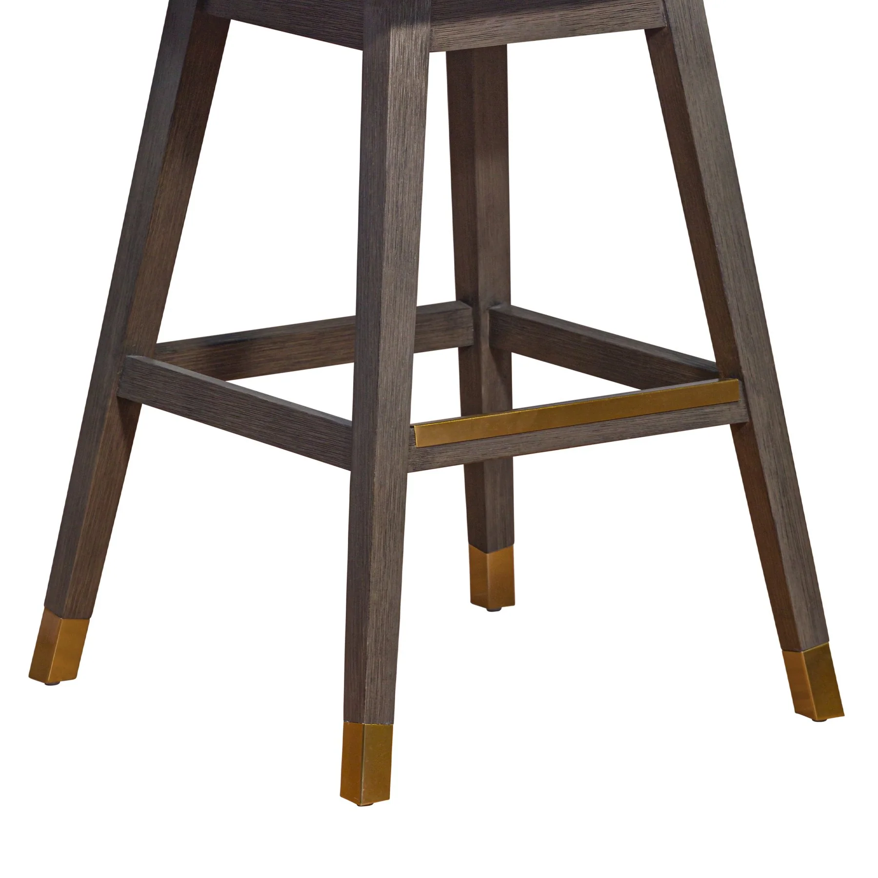 Isabella Swivel Bar Stool in Gray Oak Wood Finish with Pearl Fabric - Image 8