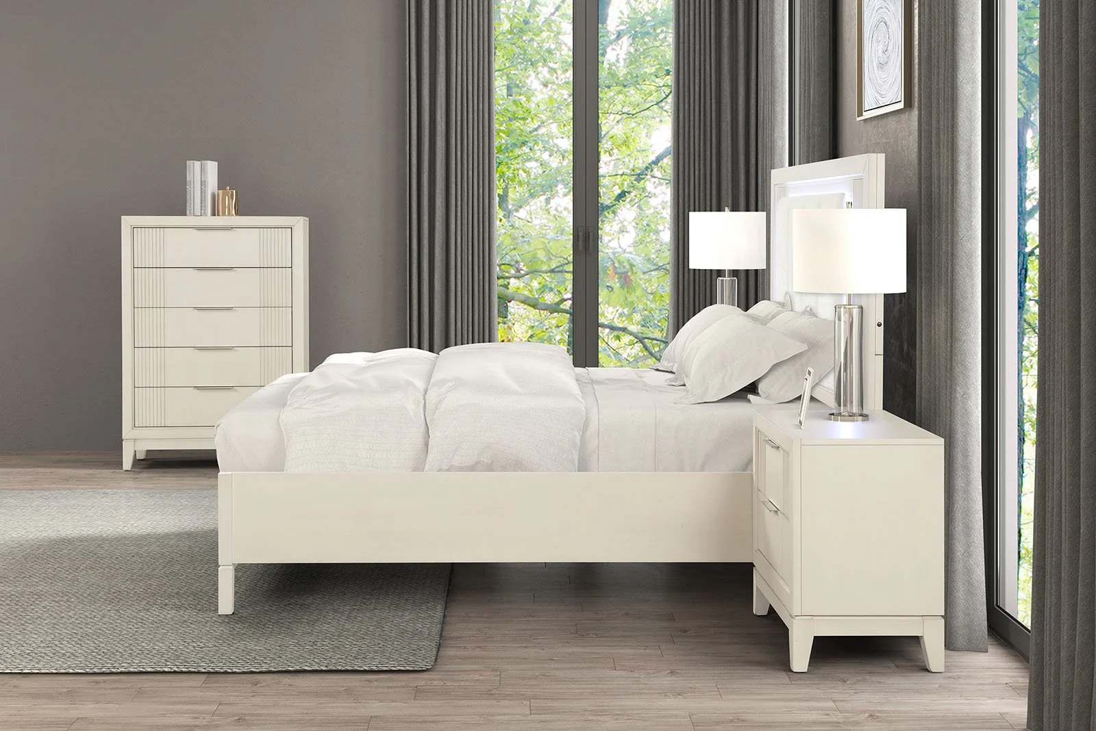 Isadore 5 Pc. Queen Bedroom Set w/ Chest - Image 3