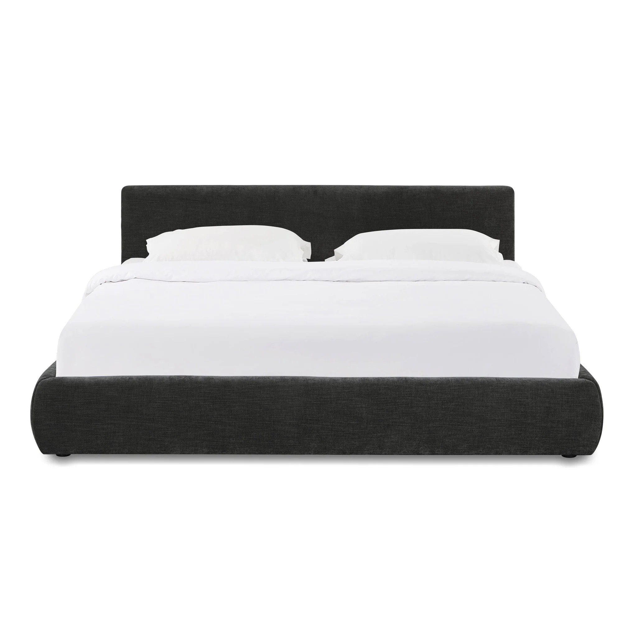 Isla Charcoal Textured Velvet King Bed - Image 3
