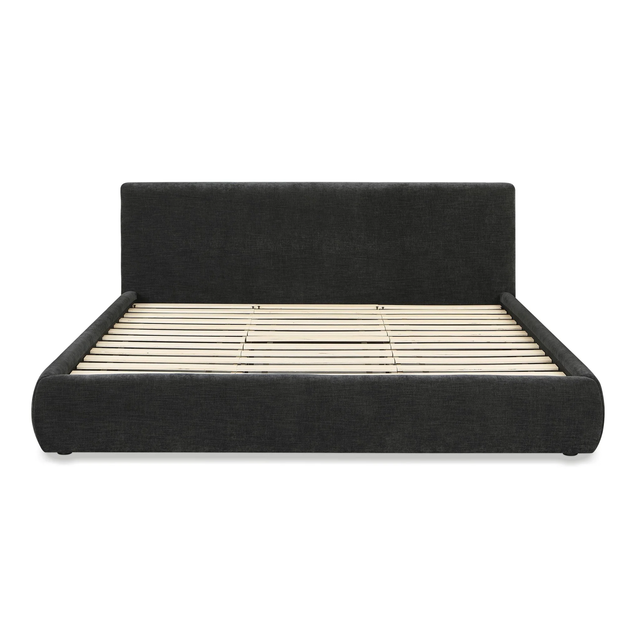 Isla Charcoal Textured Velvet King Bed - Image 6