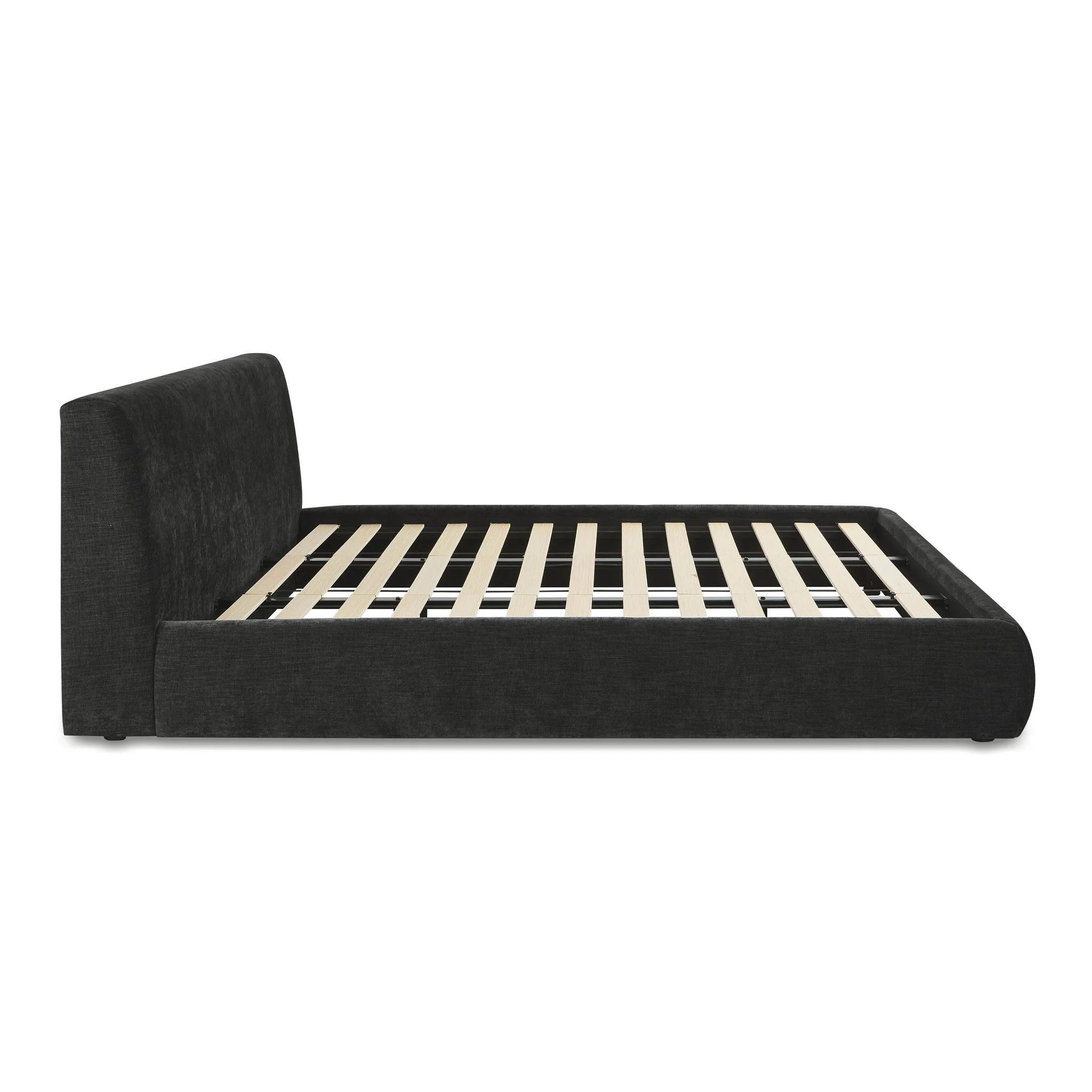 Isla Charcoal Textured Velvet King Bed - Image 7