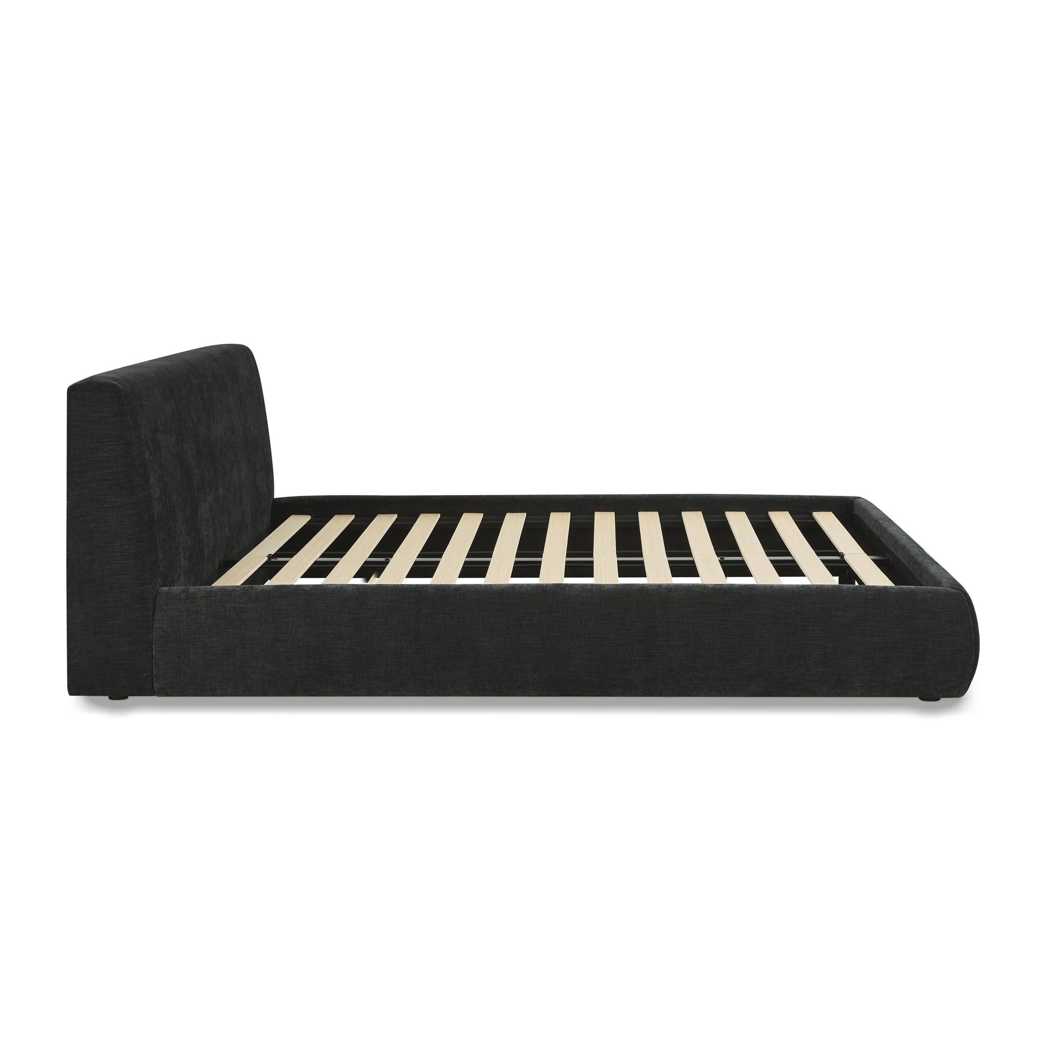 Isla Charcoal Textured Velvet Queen Bed - Image 7
