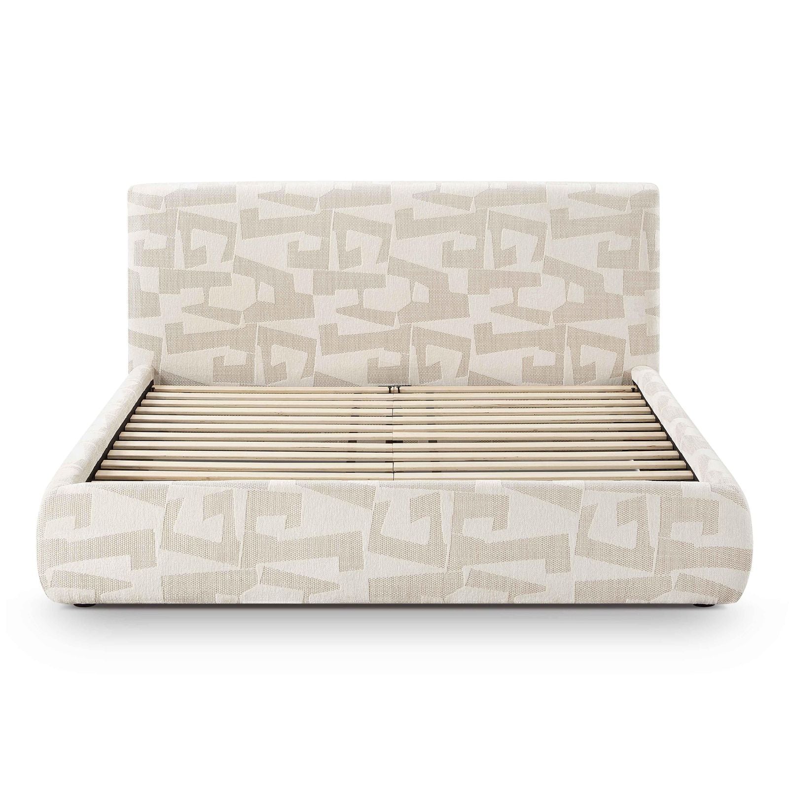 Isla Cream Jacquard Pattern Queen Bed - Image 6