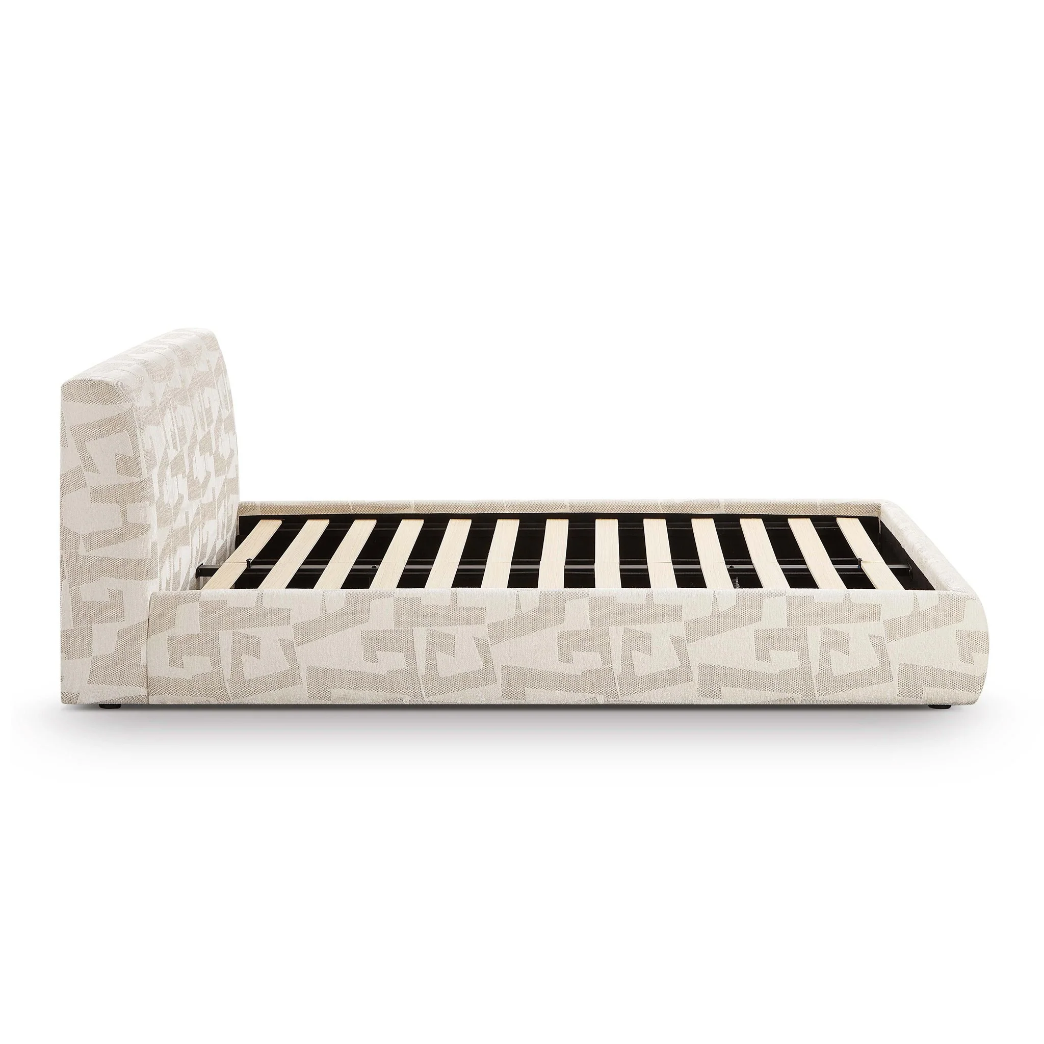Isla Cream Jacquard Pattern Queen Bed - Image 7