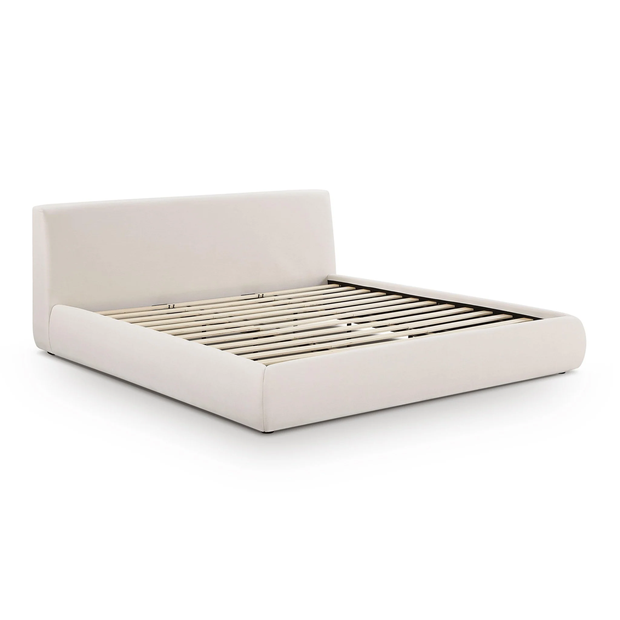 Isla Cream Upcycled Linen King Bed - Image 5