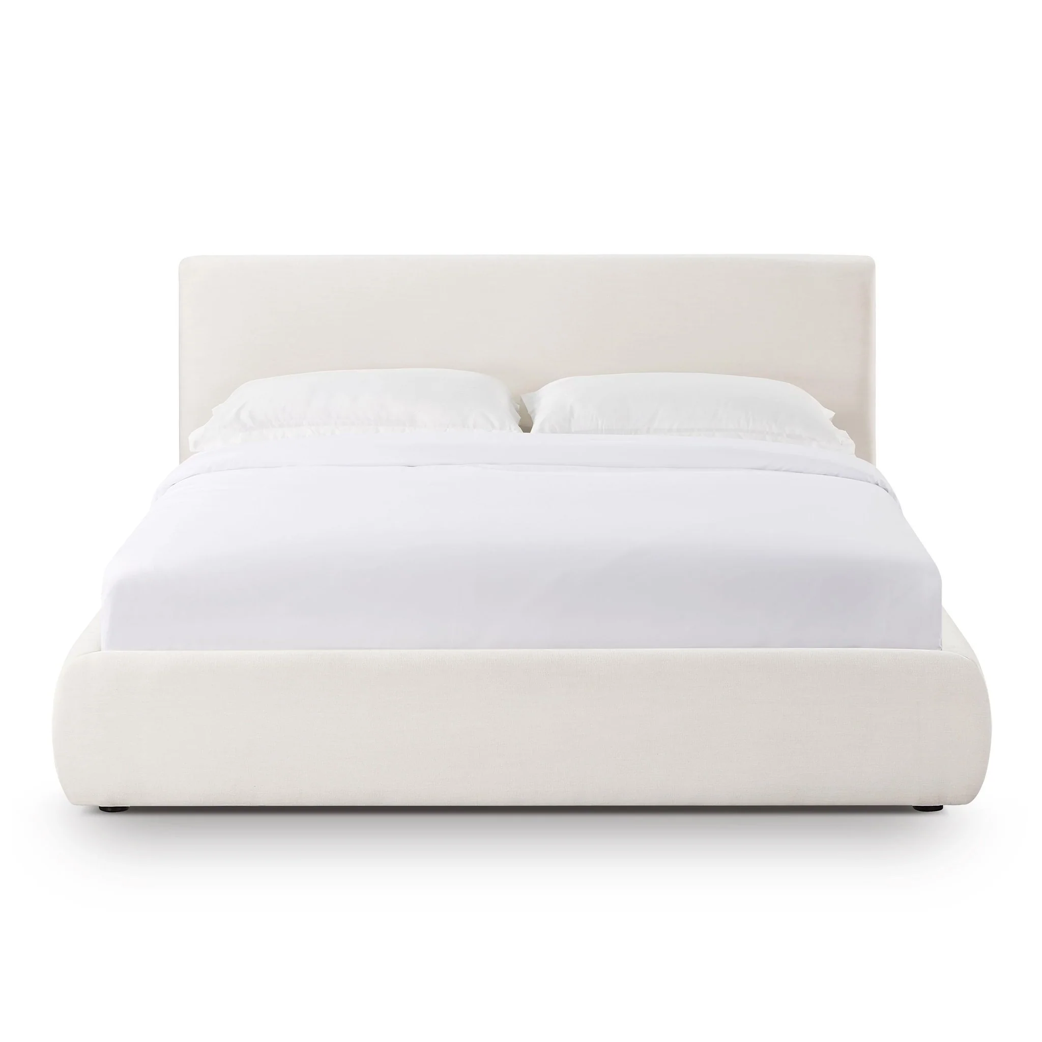 Isla Cream Upcycled Linen Queen Bed - Image 3