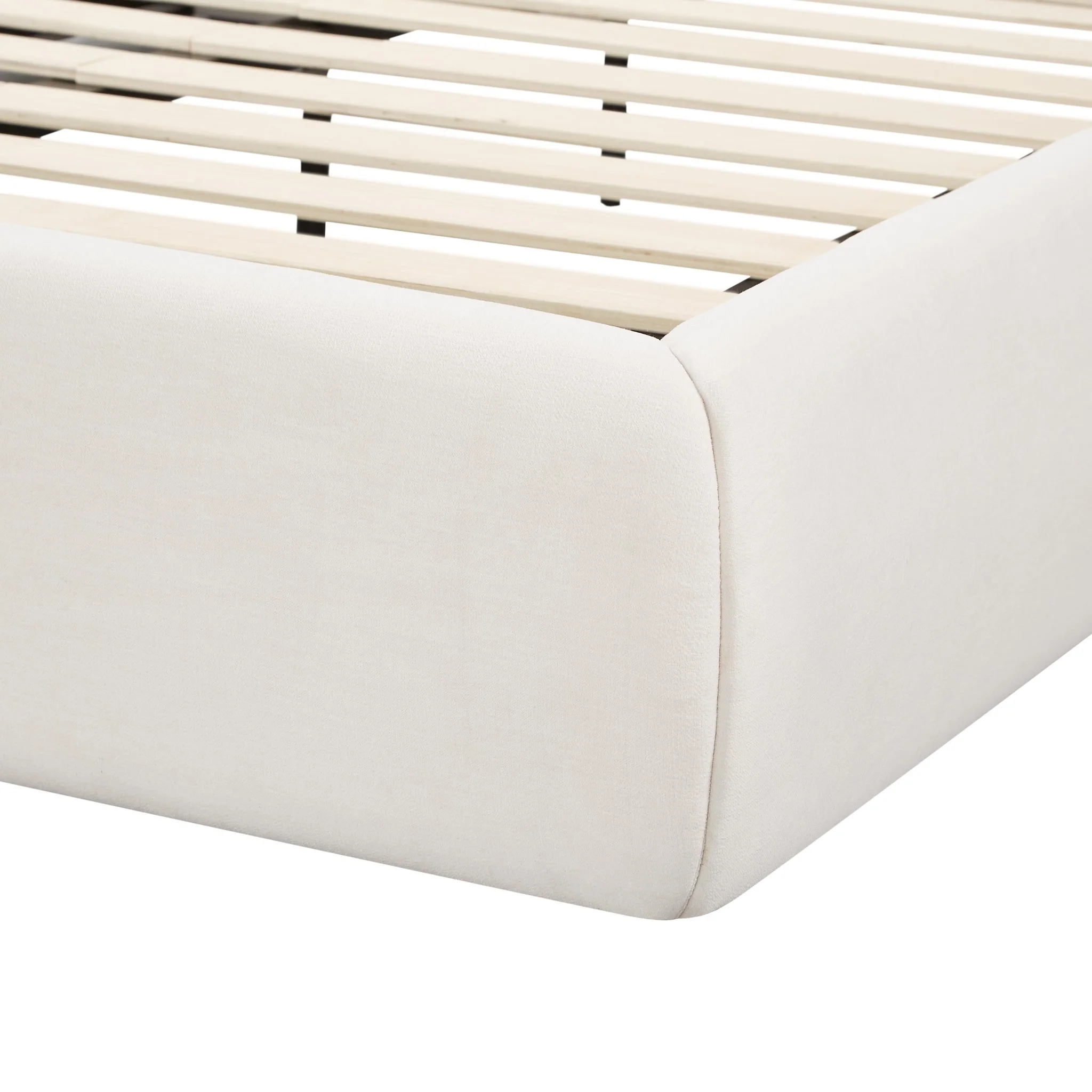 Isla Cream Upcycled Linen Queen Bed - Image 8