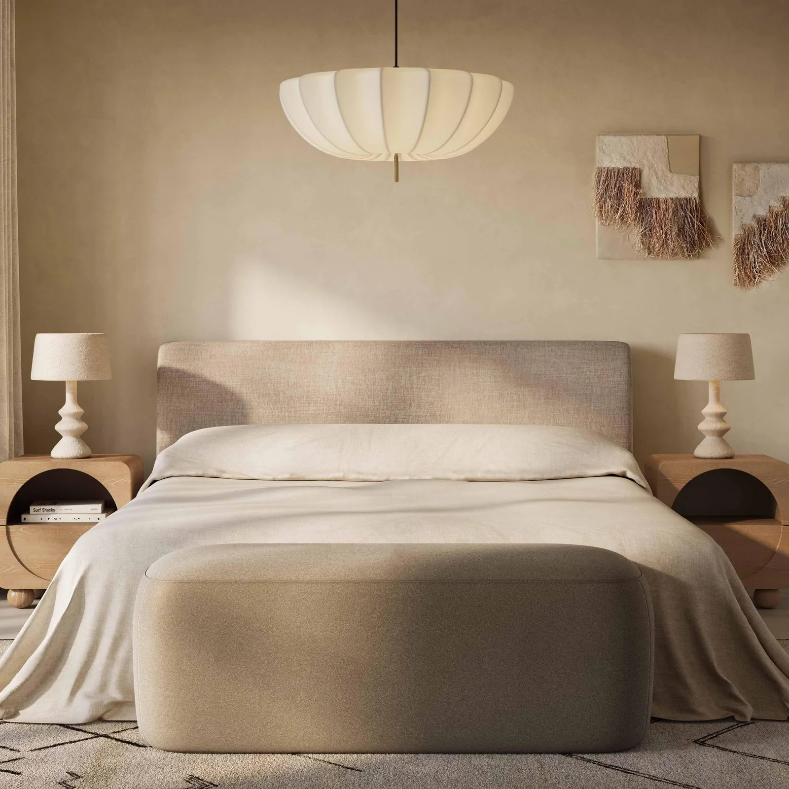 Isla Taupe Textured Velvet King Bed - Image 2