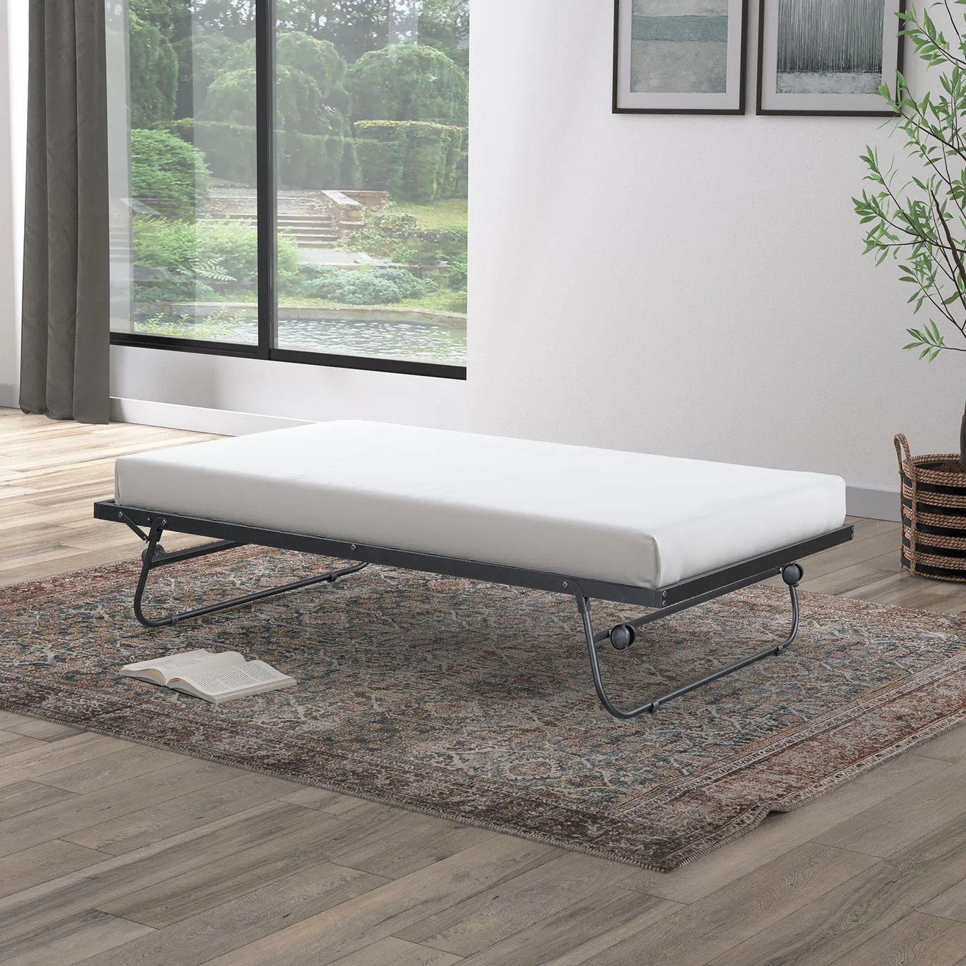 Ivana Universal Metal Trundle, Black - Image 2