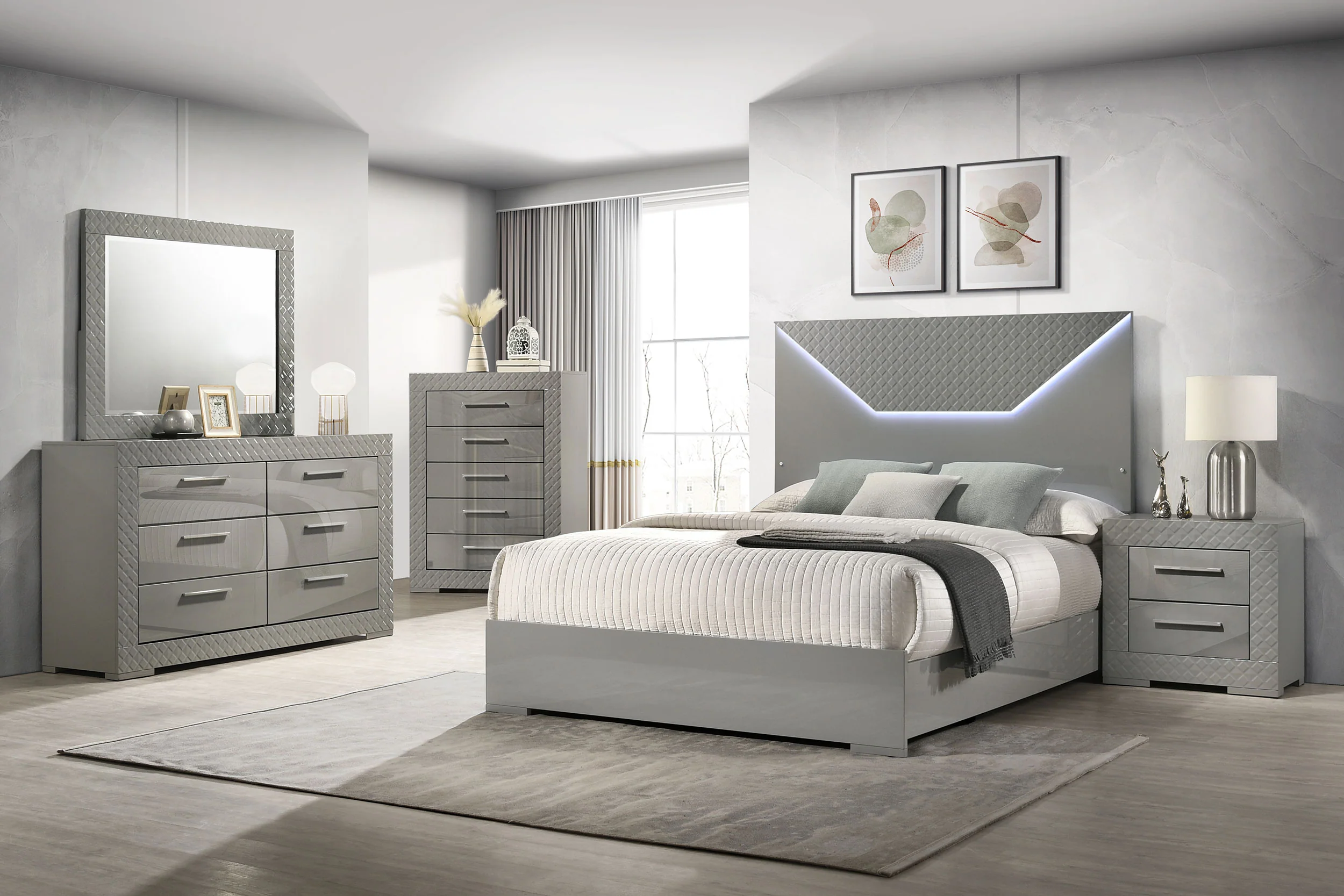 Ives Panel Bed with LED Lighting - Image 40