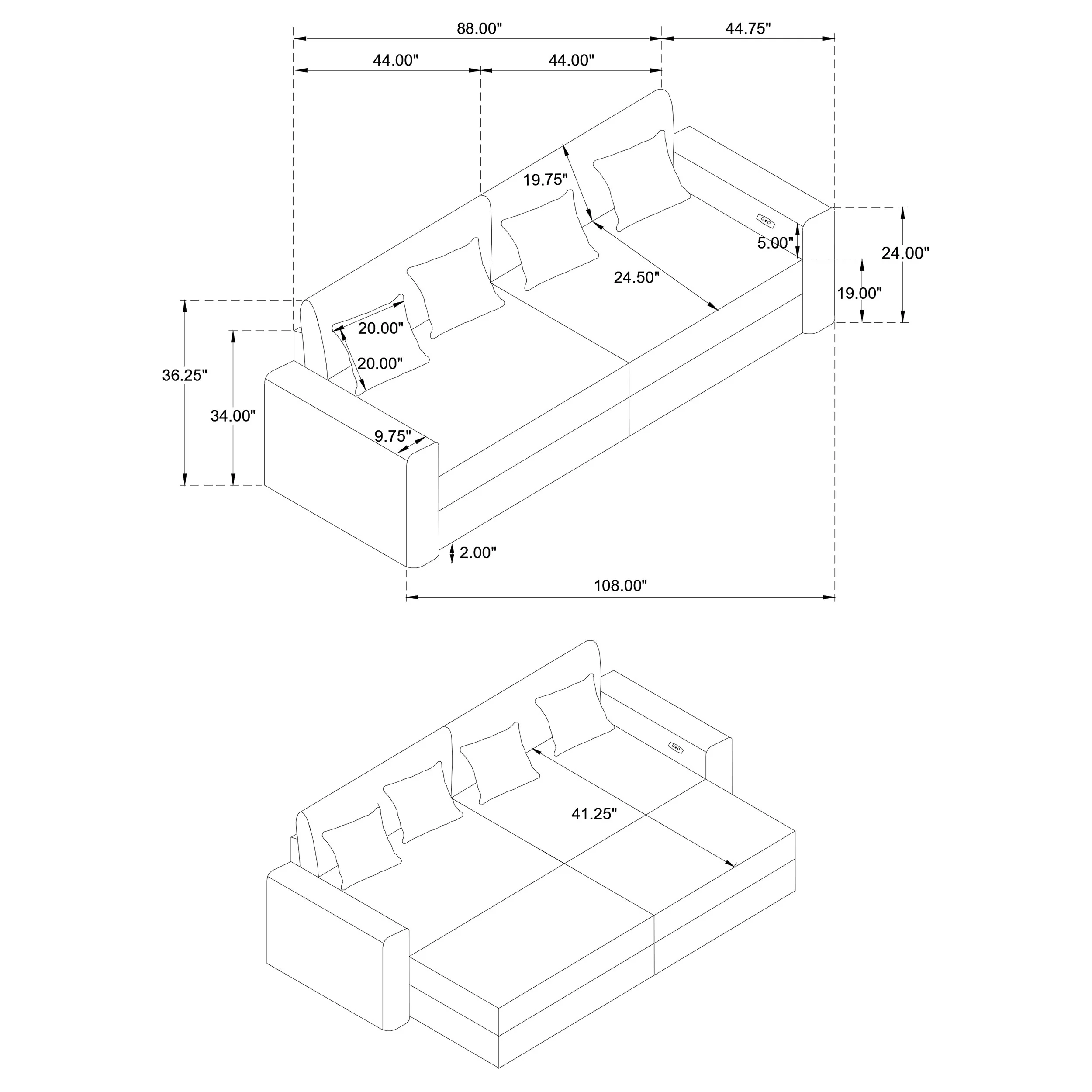 Jacana Sofa with Power Chaise - Image 39