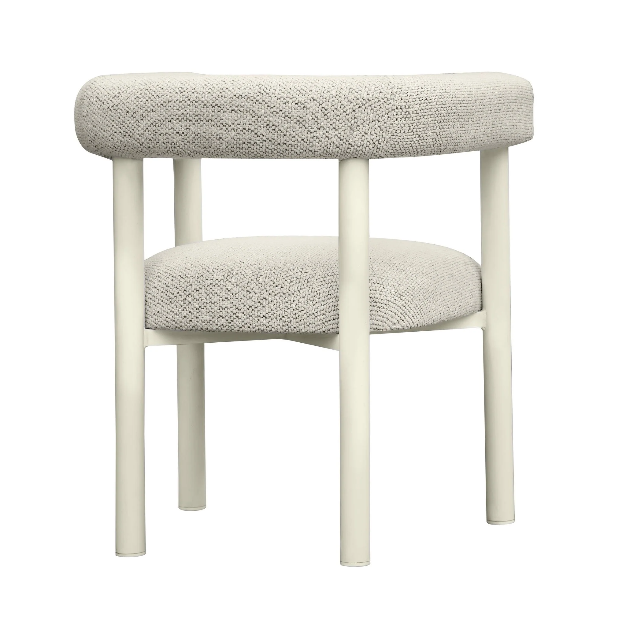 Jackie Cream Outdoor Textured Dining Chair - Image 4