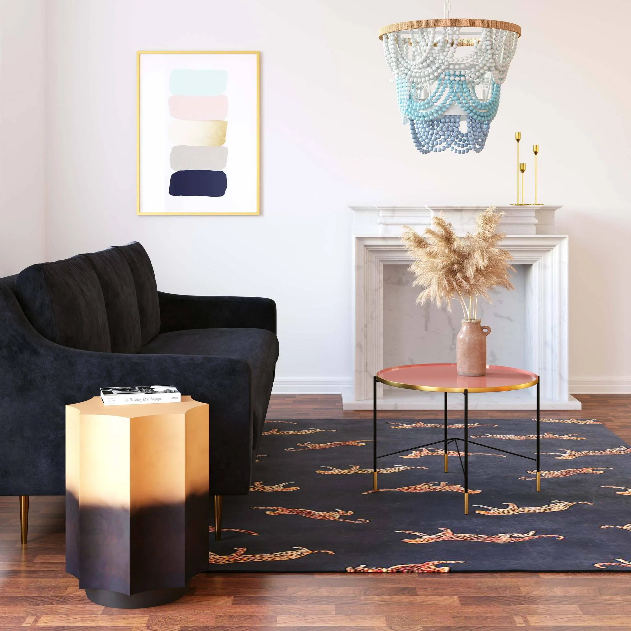 Jade Beaded Chandelier - Image 2