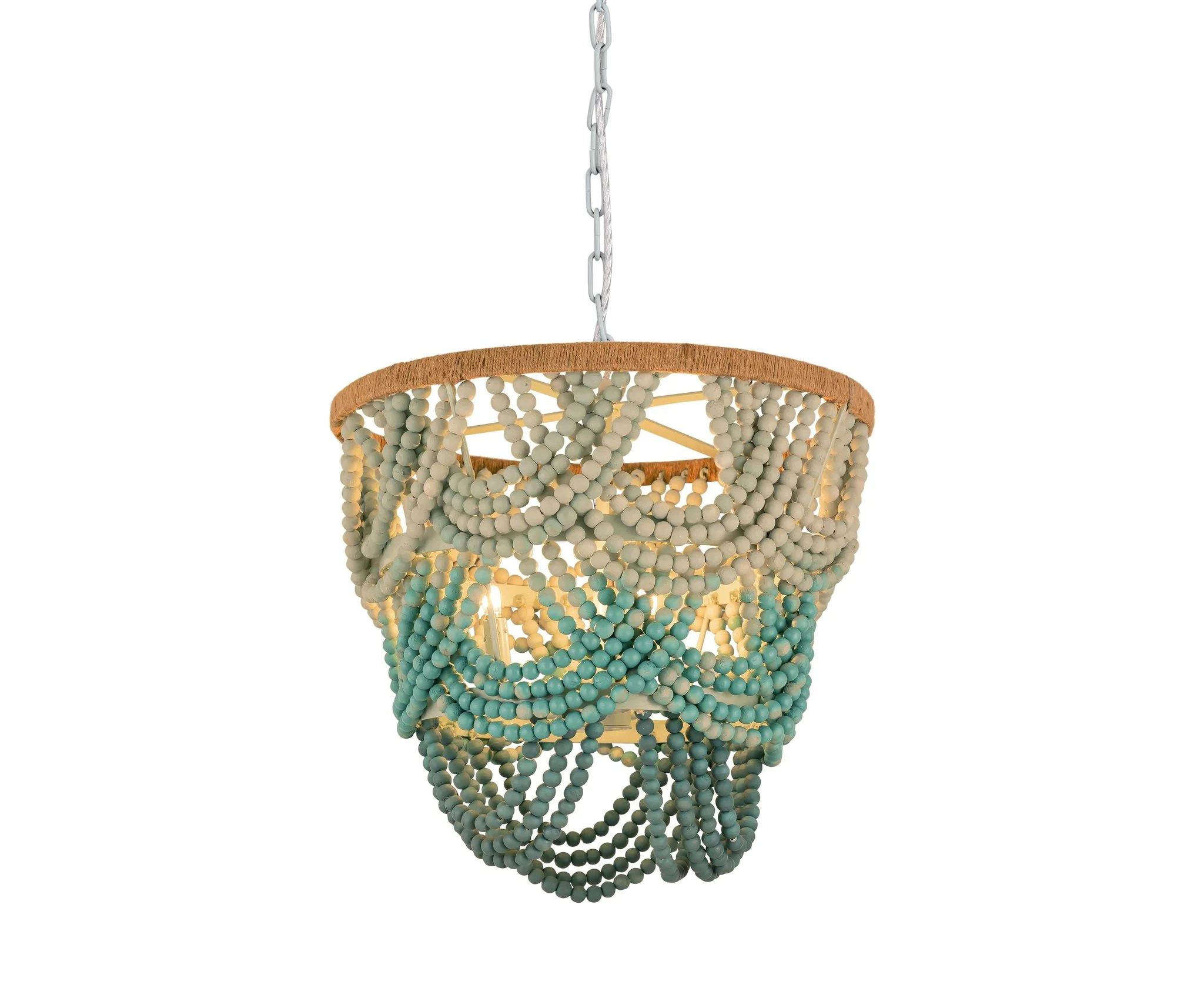 Jade Beaded Chandelier - Image 3