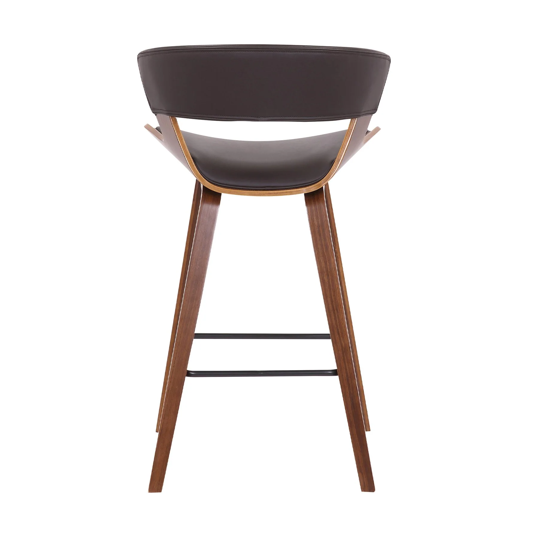 Jagger Modern 26" Wood and Black Faux Leather Counter Height Barstool - Image 5