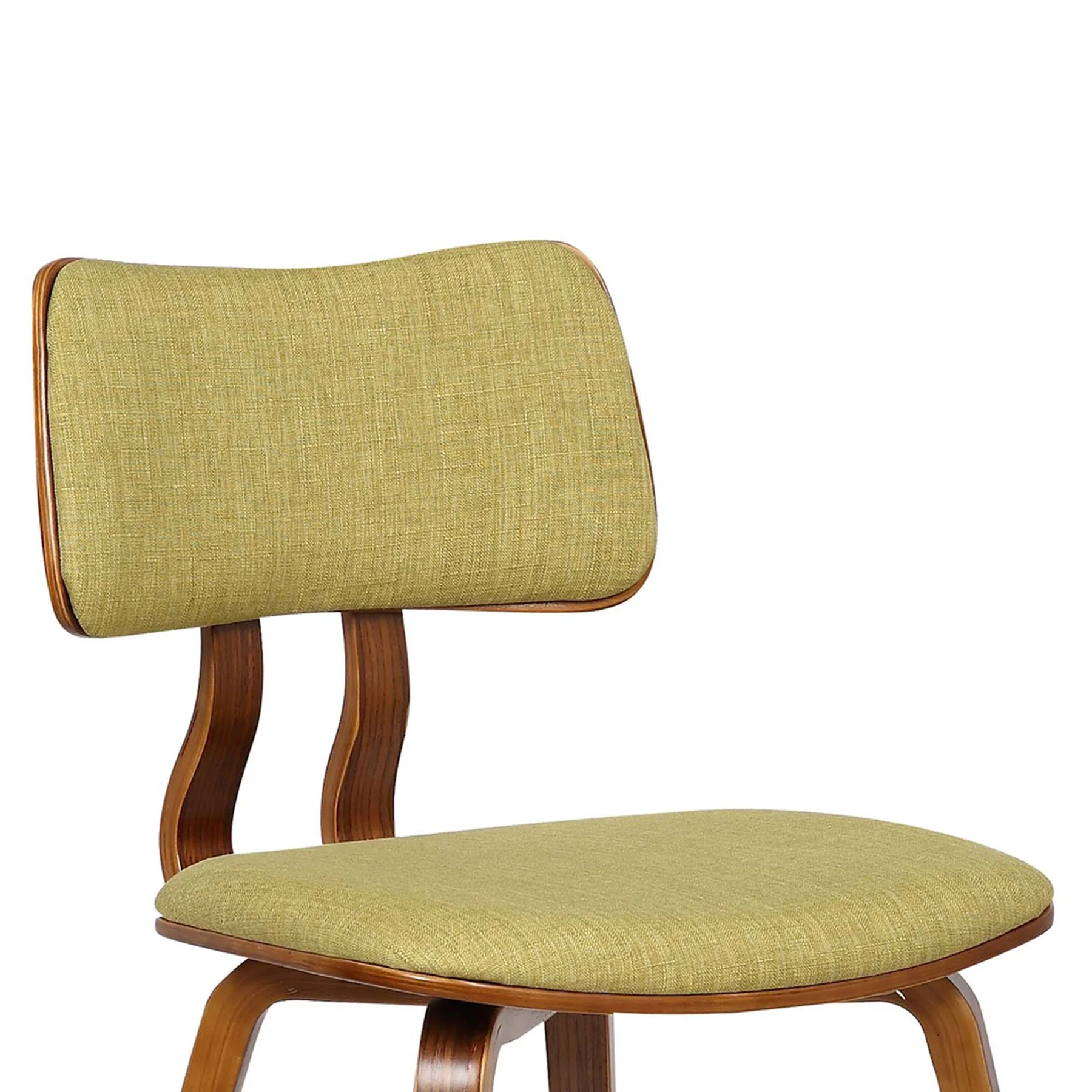 Jaguar Mid-Century Dining Chair in Walnut Wood and Green Fabric - Image 5