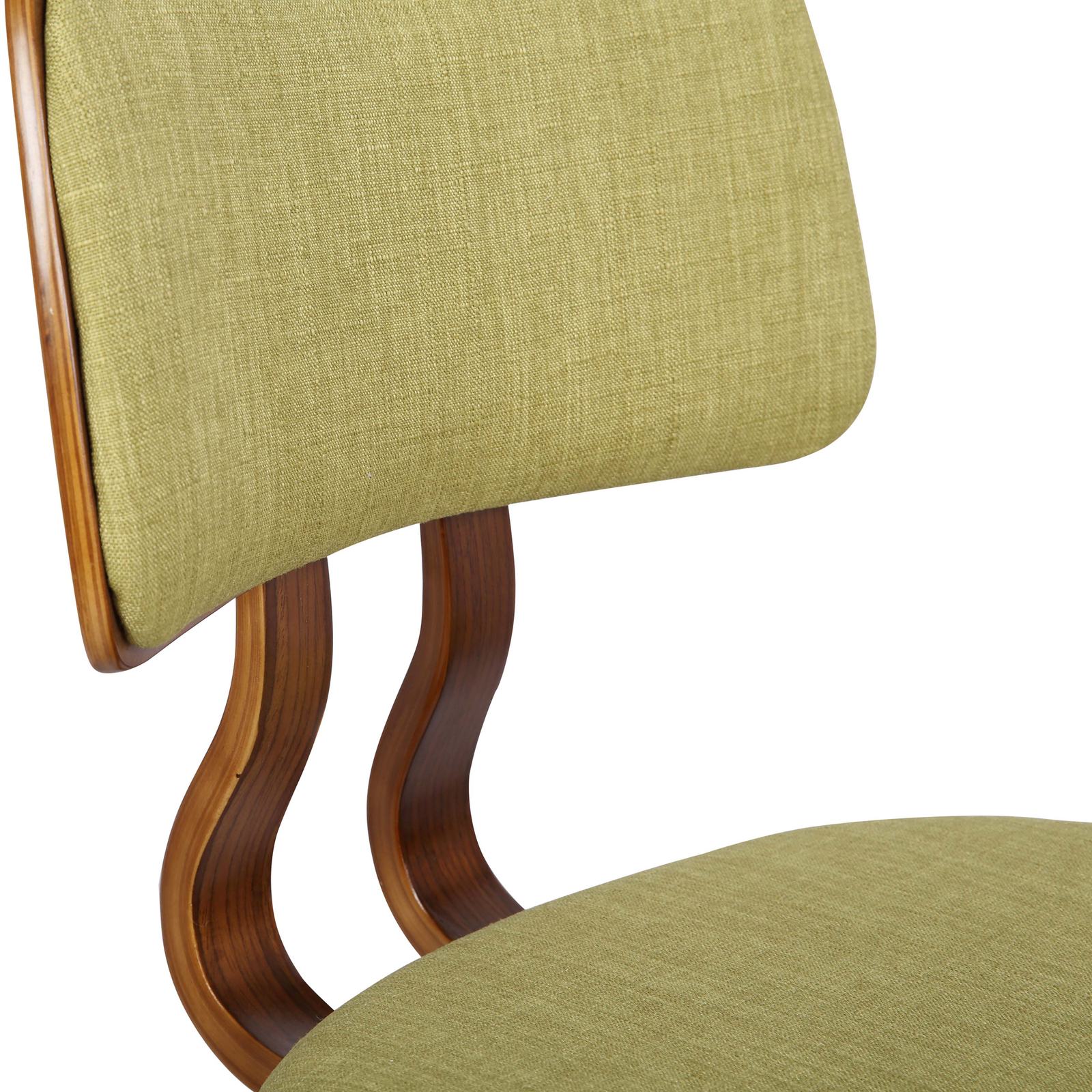 Jaguar Mid-Century Dining Chair in Walnut Wood and Green Fabric - Image 6