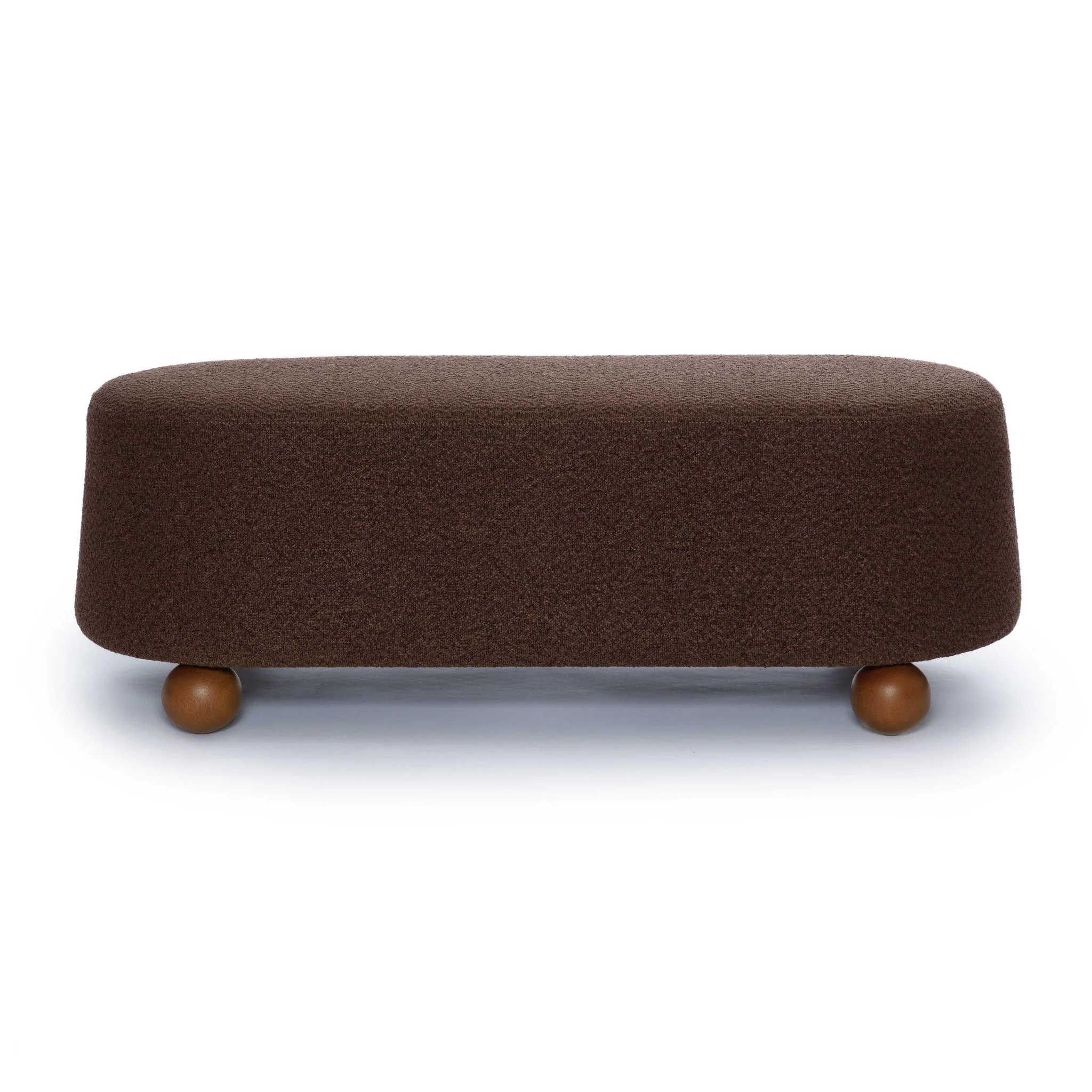 Jaine Brown Boucle Large Ottoman - Image 3
