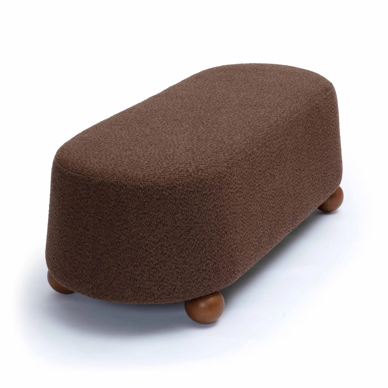 Jaine Brown Boucle Large Ottoman - Image 4