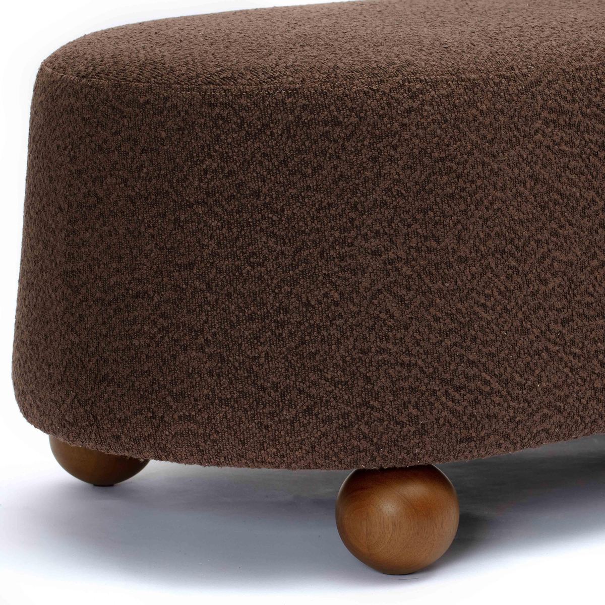 Jaine Brown Boucle Large Ottoman - Image 5