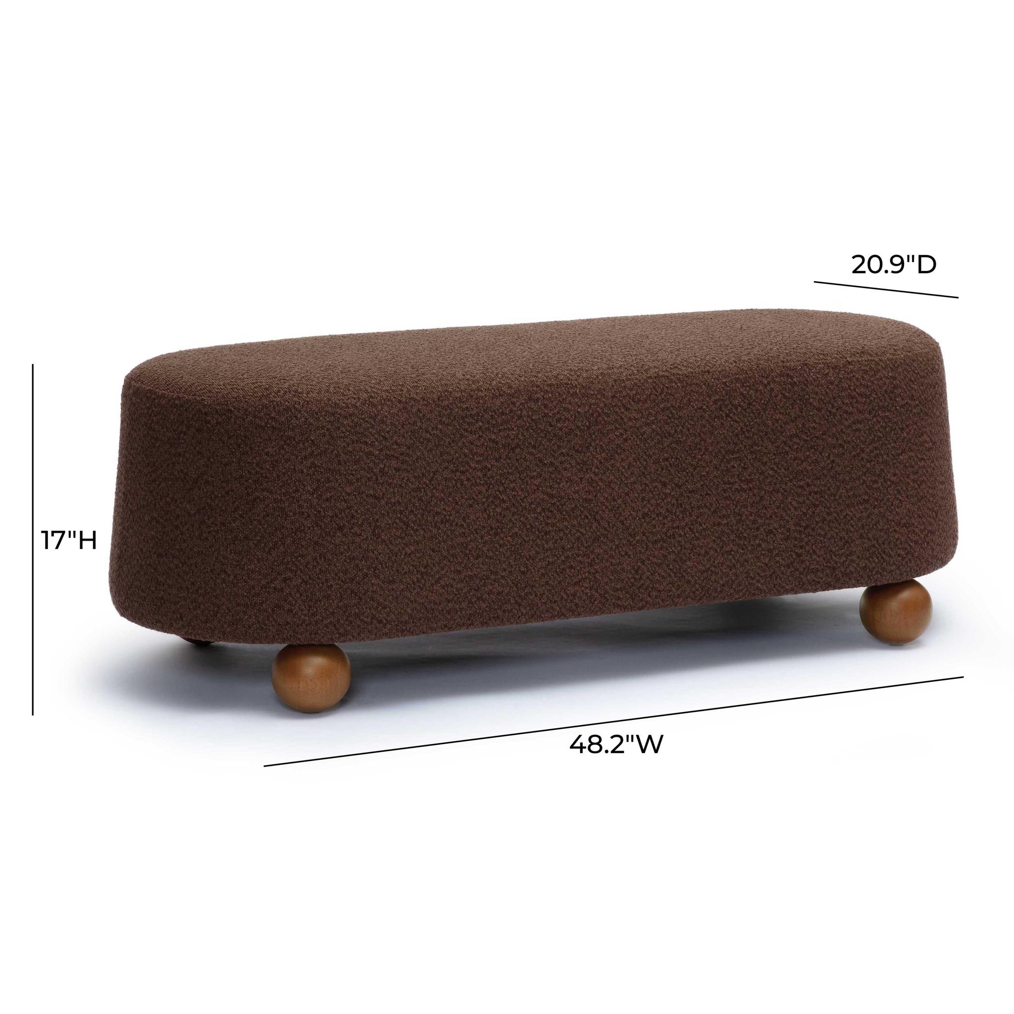 Jaine Brown Boucle Large Ottoman - Image 6