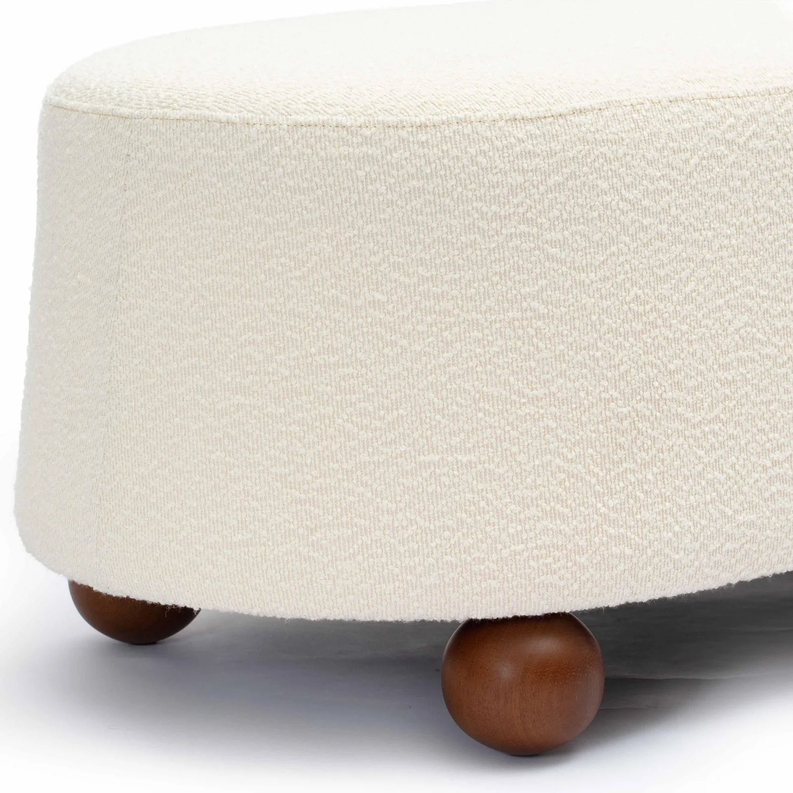 Jaine Cream Boucle Large Ottoman - Image 5