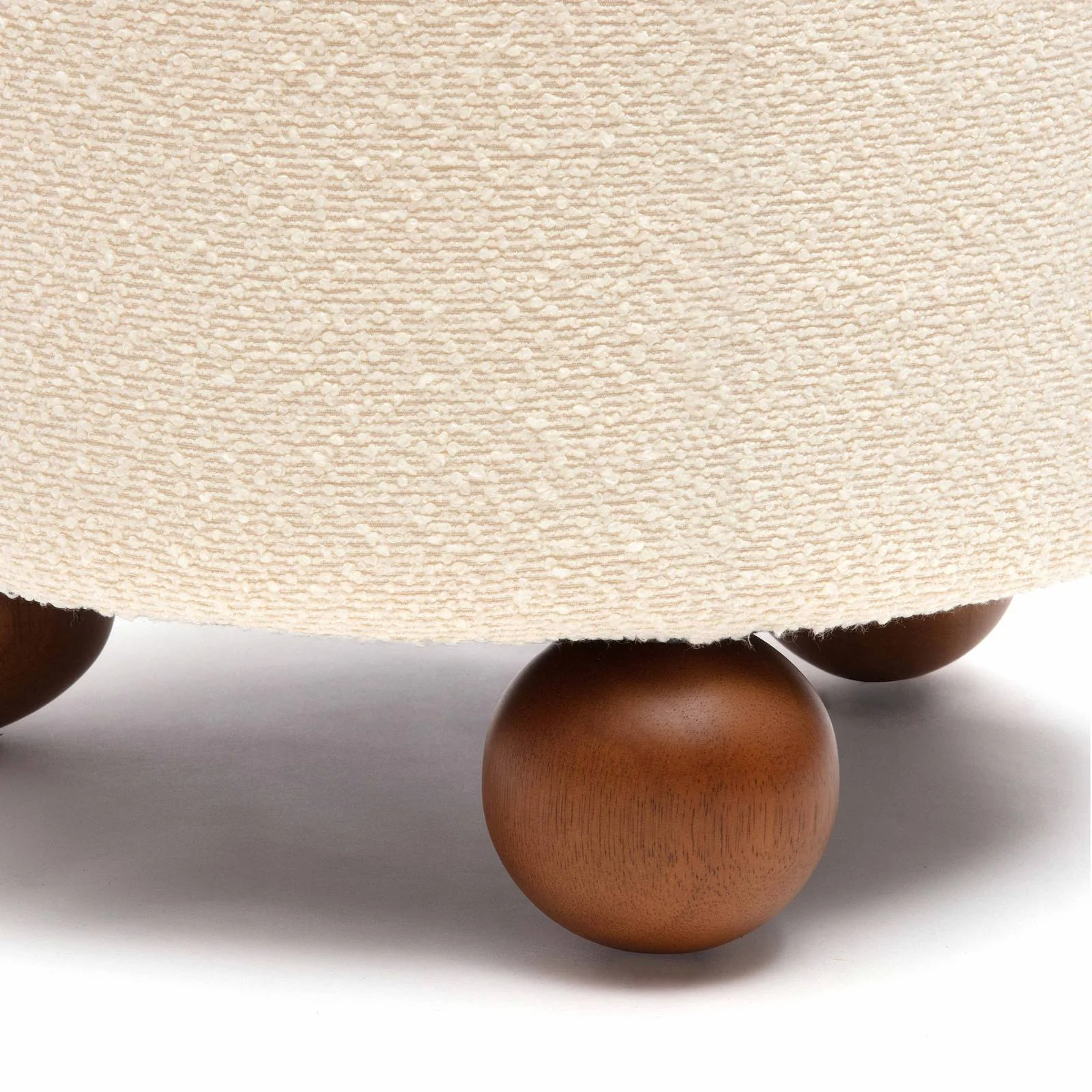 Jaine Cream Boucle Stool - Image 5
