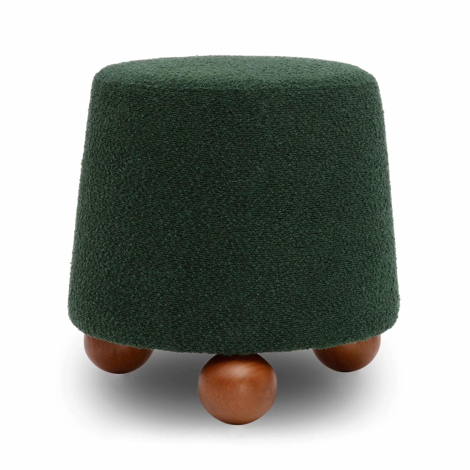 Jaine Forest Green Boucle Stool - Image 3