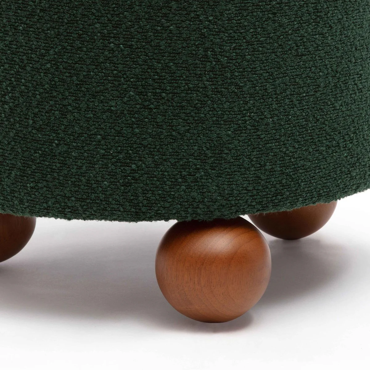 Jaine Forest Green Boucle Stool - Image 5