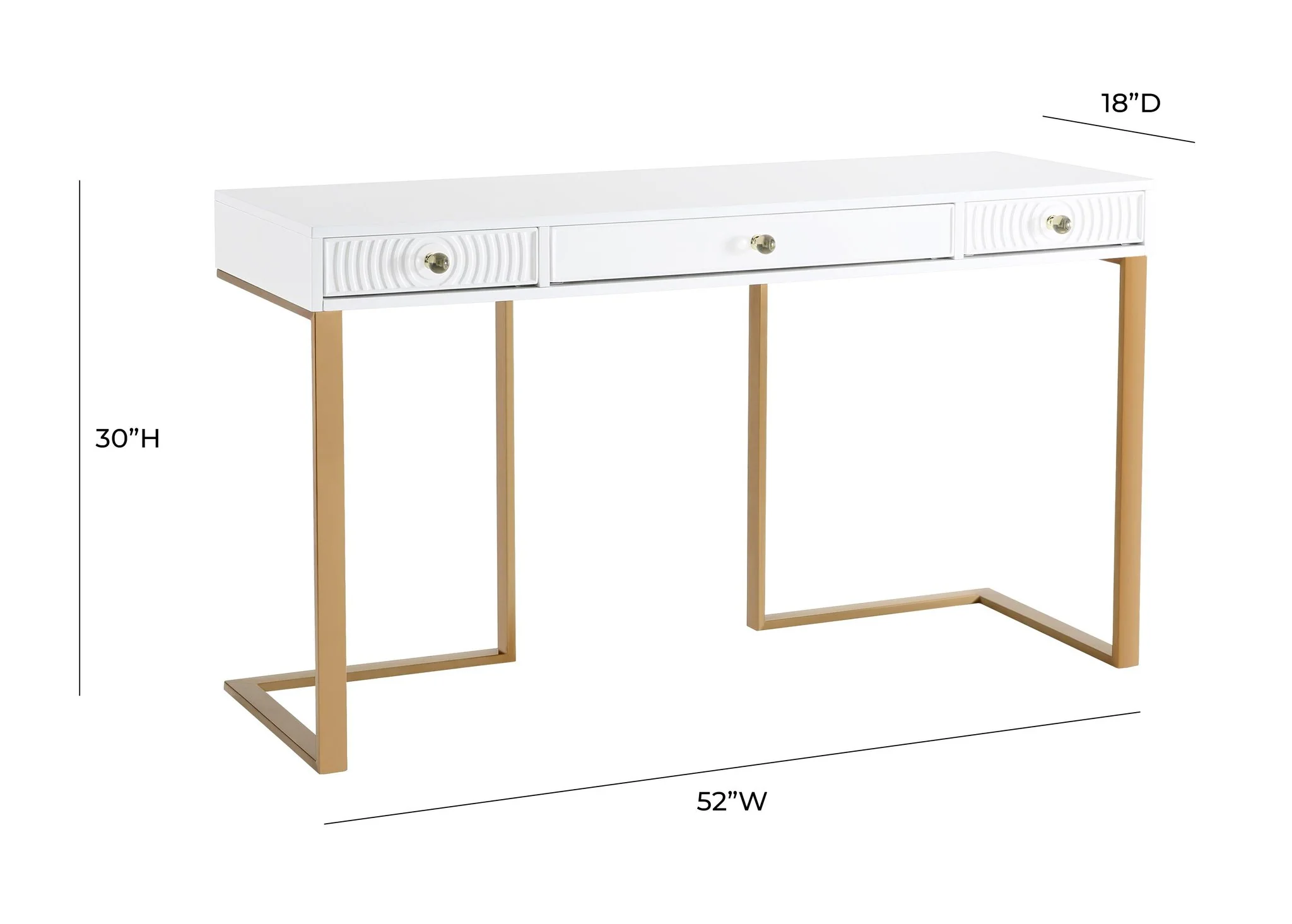 Janie White Lacquer Desk - Image 9