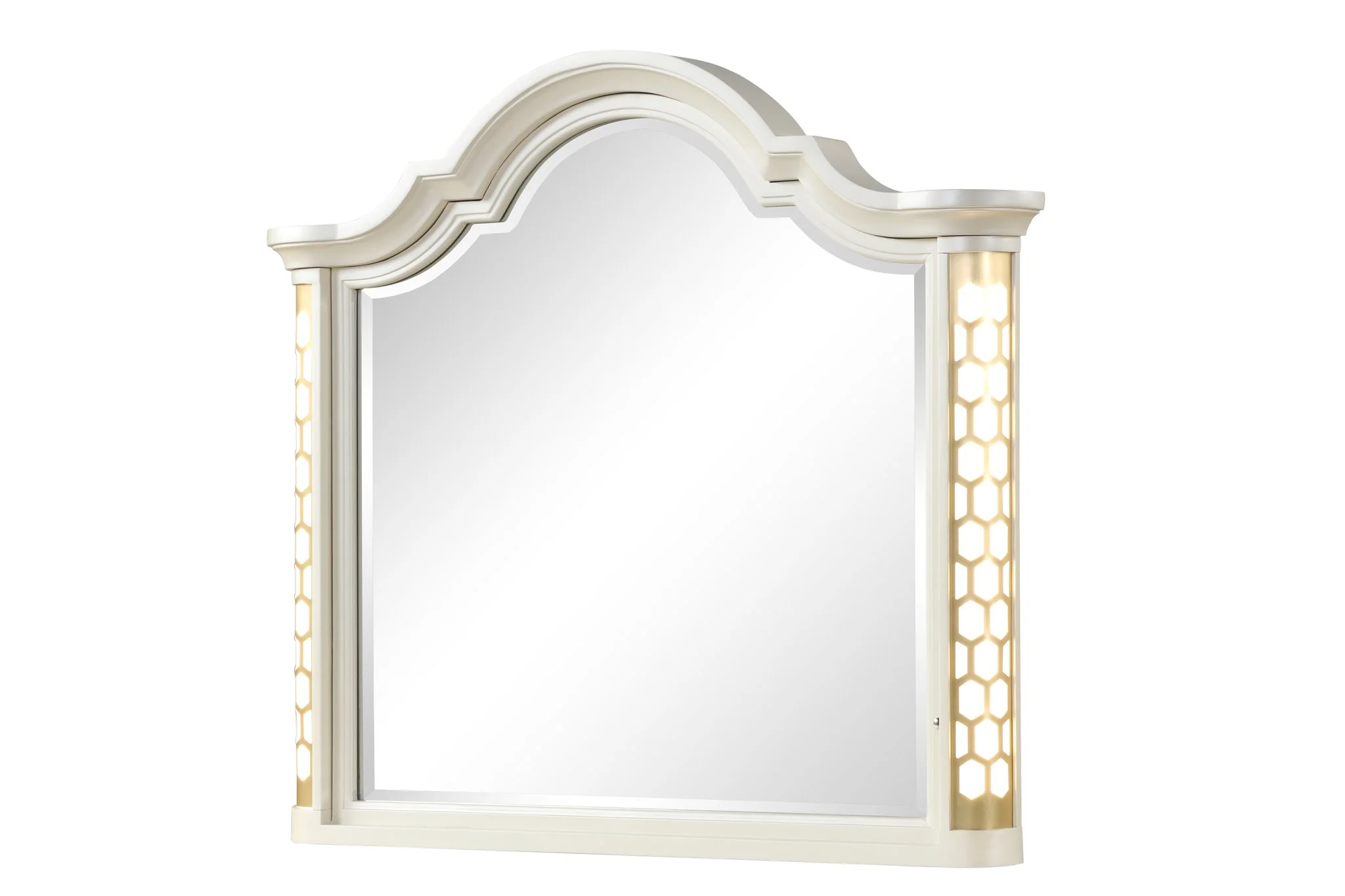 Jasmine Queen 4 PC with Vanity Bedroom set Beige - Image 9