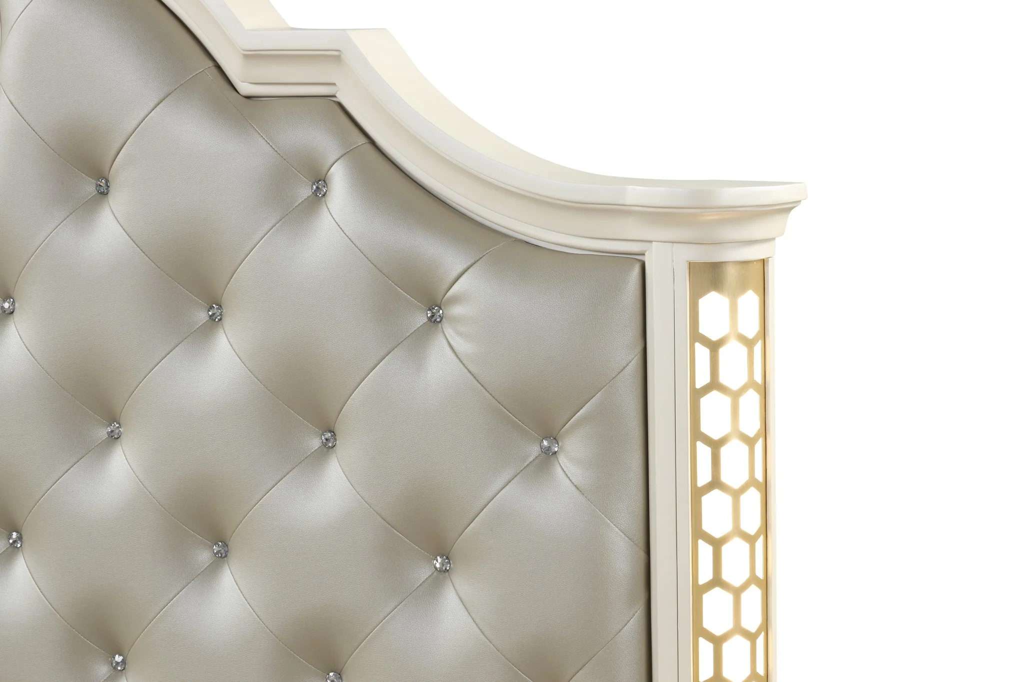 Jasmine Queen Bed Beige - Image 6