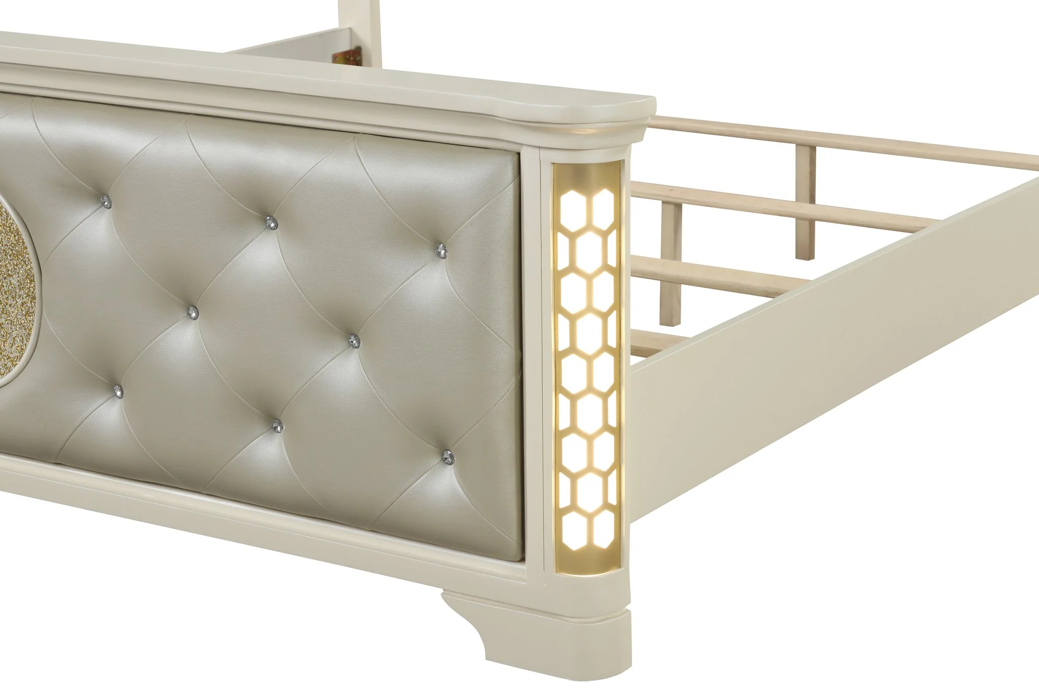 Jasmine Queen Bed Beige - Image 7