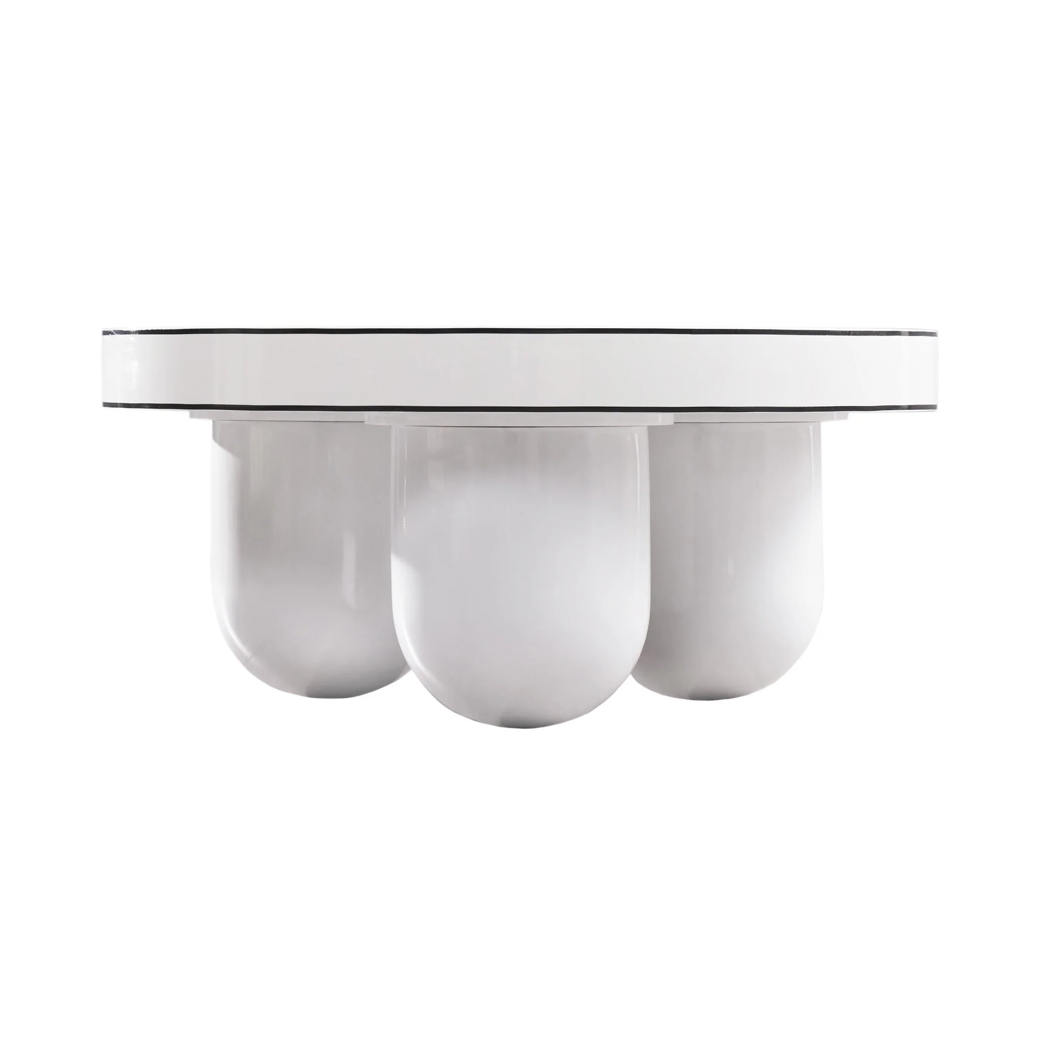 Jasper White Glossy Coffee Table - Image 3