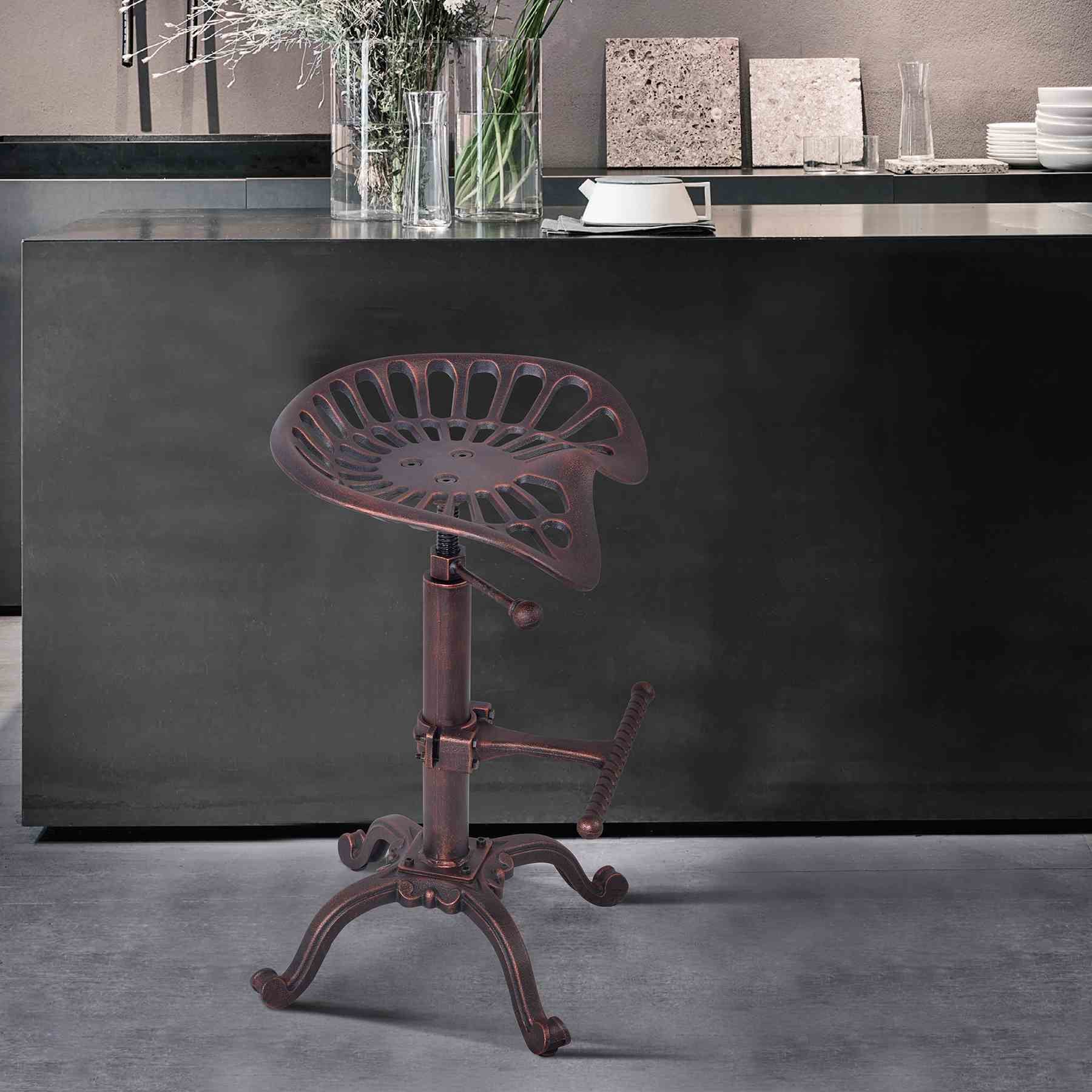 Jax Industrial Adjustable Tractor Barstool in Industrial Copper - Image 4