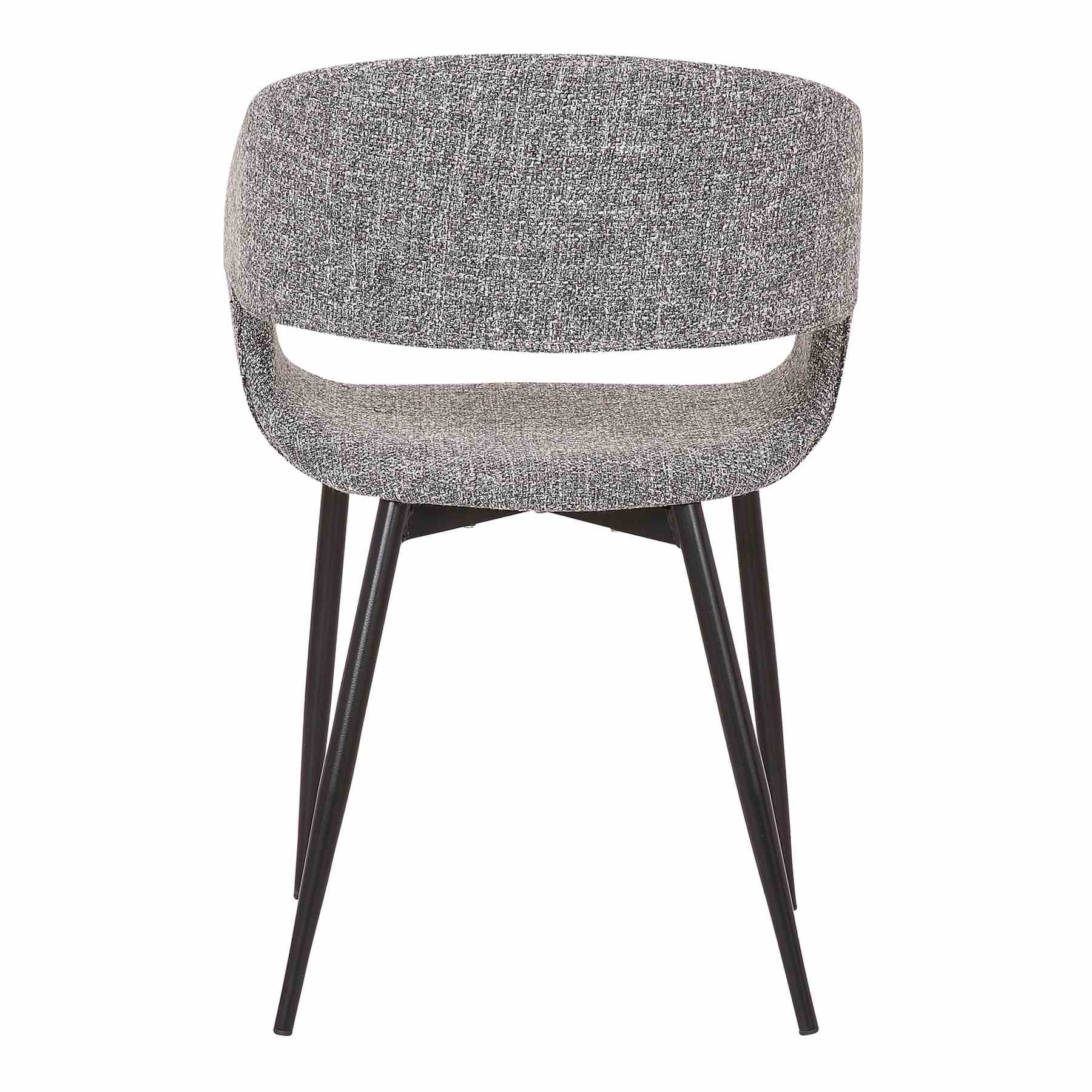 Jocelyn Mid-Century Black Dining Accent Chair with Gold Metal Legs - Image 5