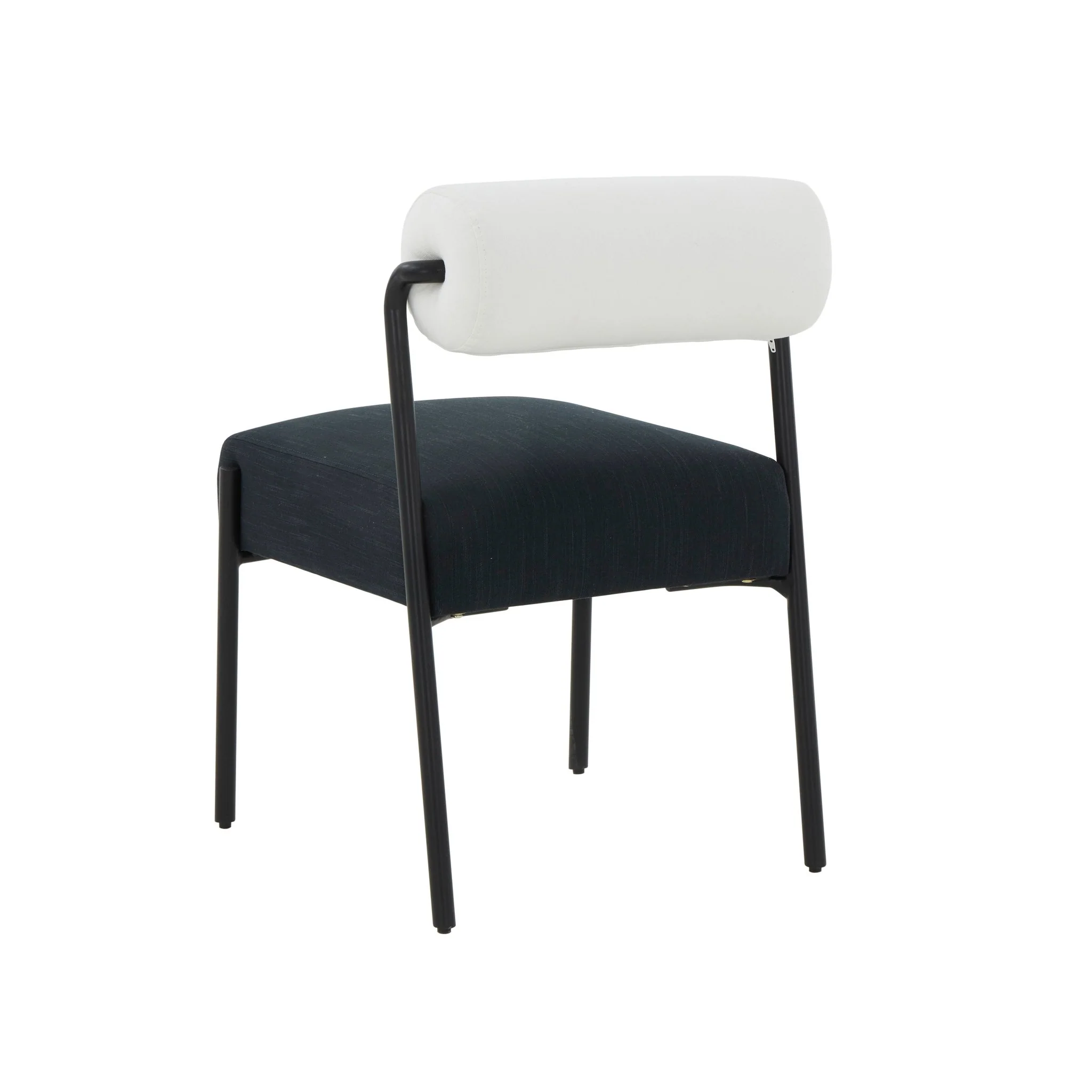 Jolene Cream and Black Performance Linen Dining Chair - Set of 2 - Image 5