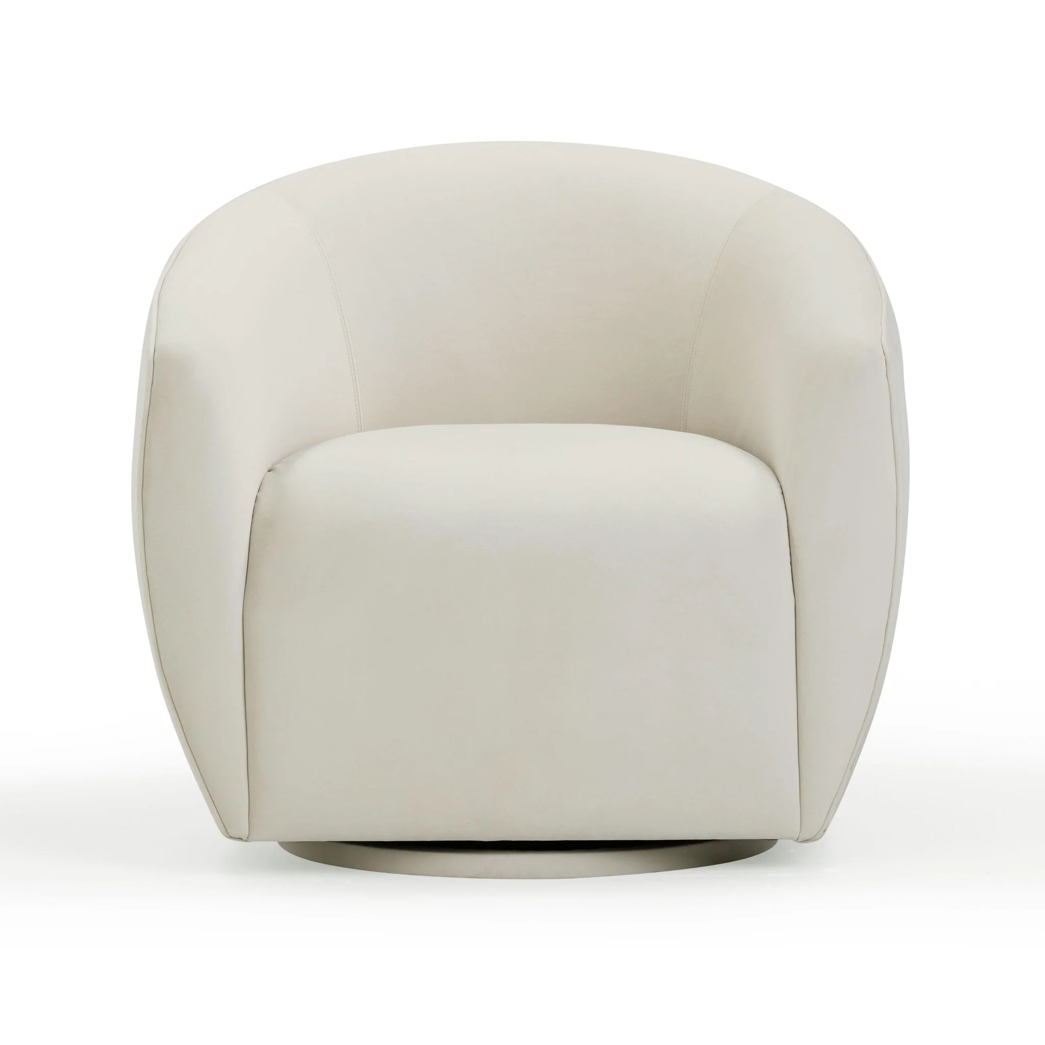 Jordan Cream Velvet Swivel Chair - Image 3