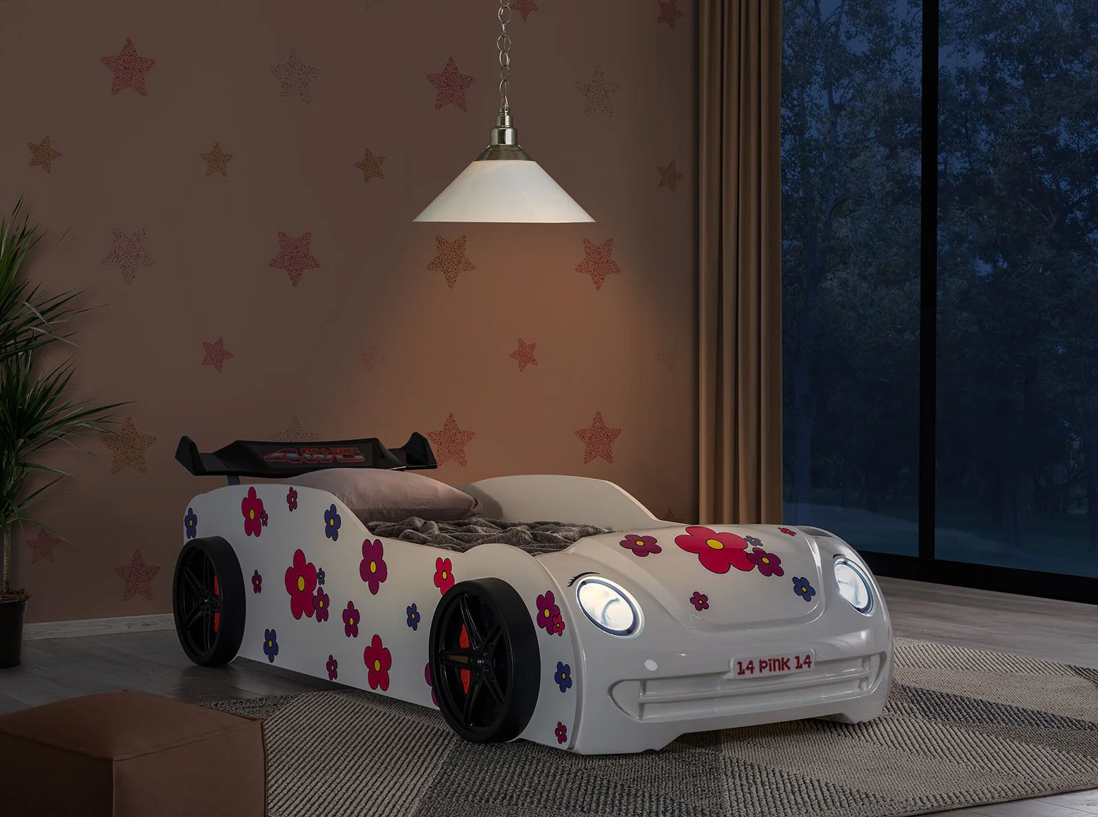 Jourley Car Bed, White - Image 2